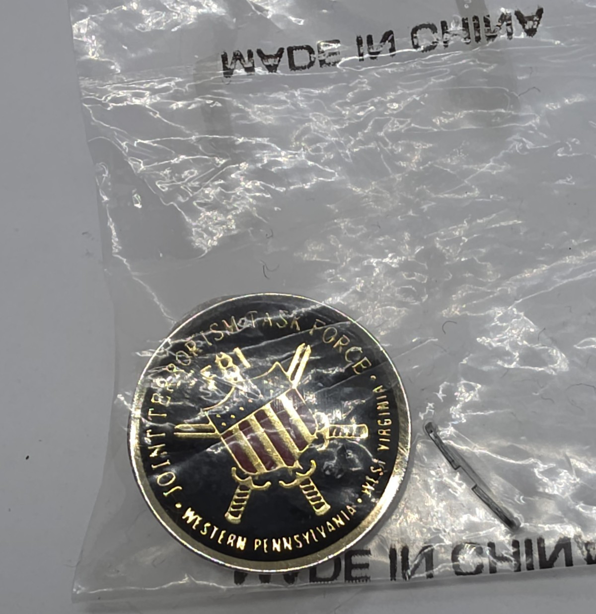 FBI Joint Terrorism Task Force Western Pennsylvania Virginia Lapel Pin