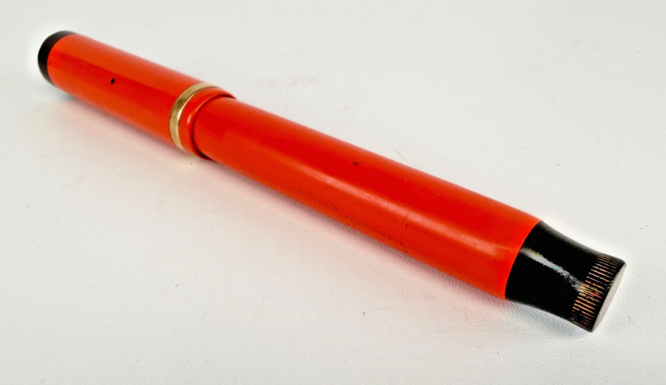 Vintage Parker Duofold Lucky Curve Fountain Pen Orange MISSING CLIP Vintage Parker Duofold Lucky Curve Fountain Pen Orange MISSING CLIP