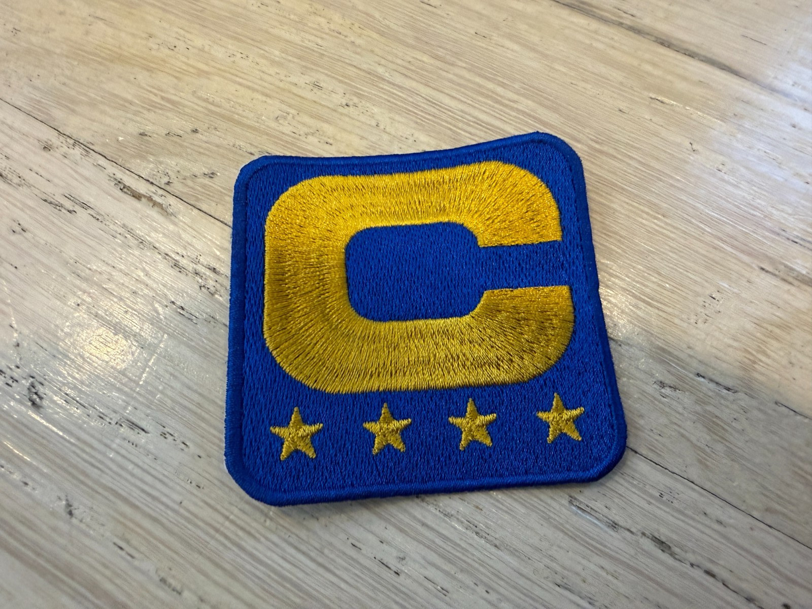 NFL 4 Star Royal Blue Gold Captains Patch Josh Allen Bills New Heat Press Sewn