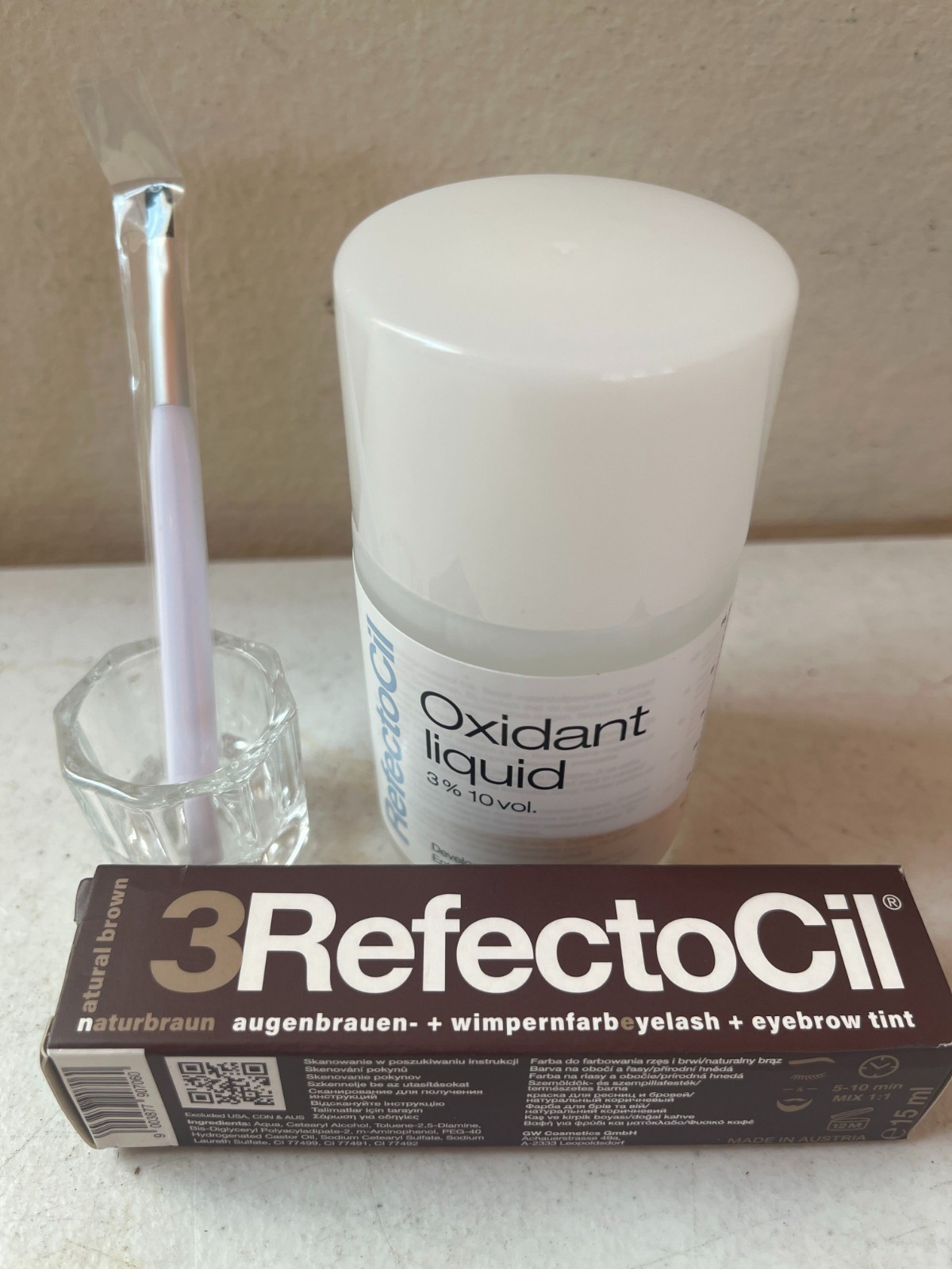 RefectoCil Eyelash & Eyebrow Tint Kit 15ml + Oxidant 100ml Brush Dish Lash Dye