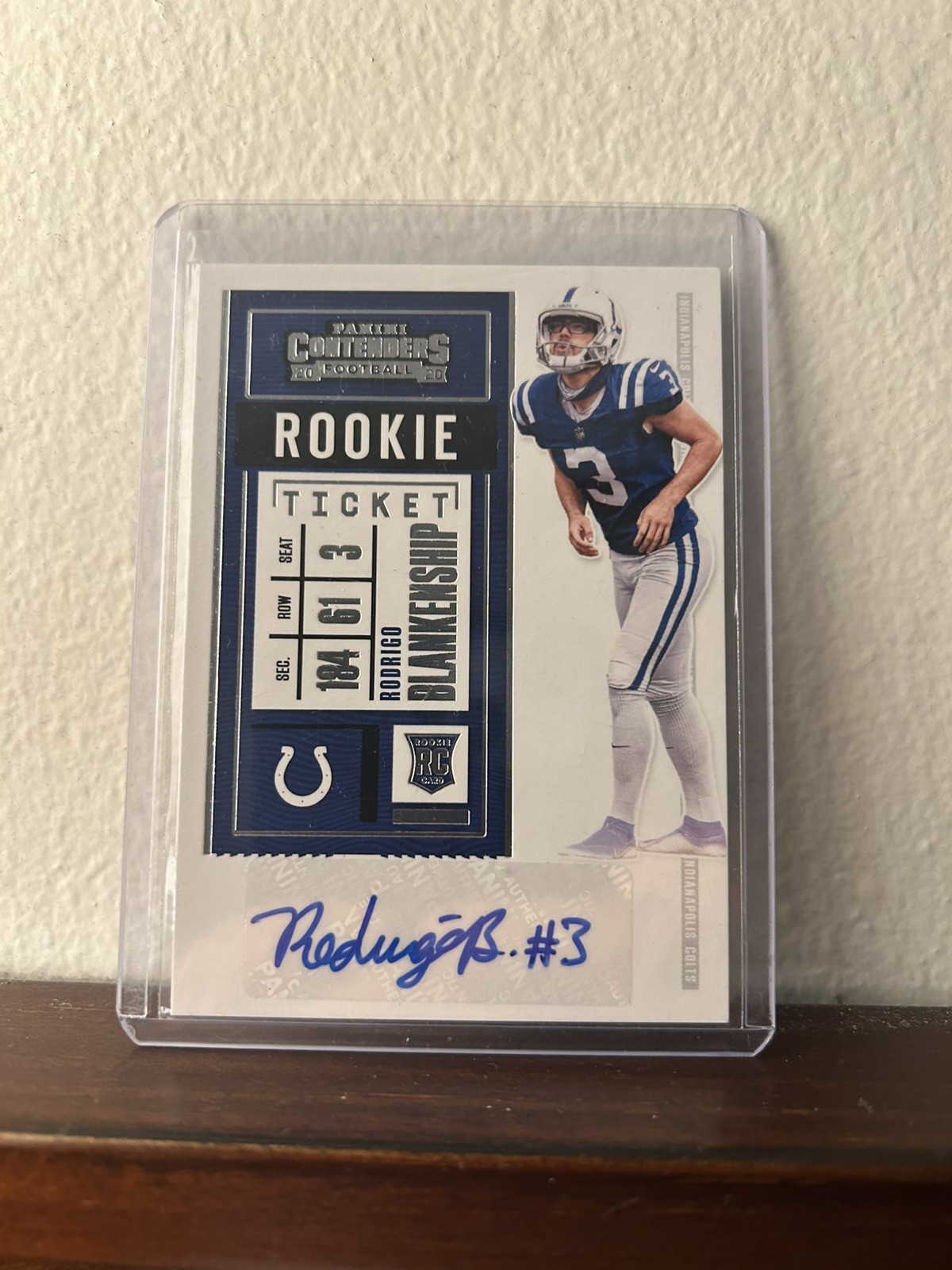 2020 Panini Contenders Football Rodrigo Blankenship No. 227 RC Auto Colts Rookie 2020 Panini Contenders Football Rodrigo Blankenship No. 227 RC Auto Colts Rookie