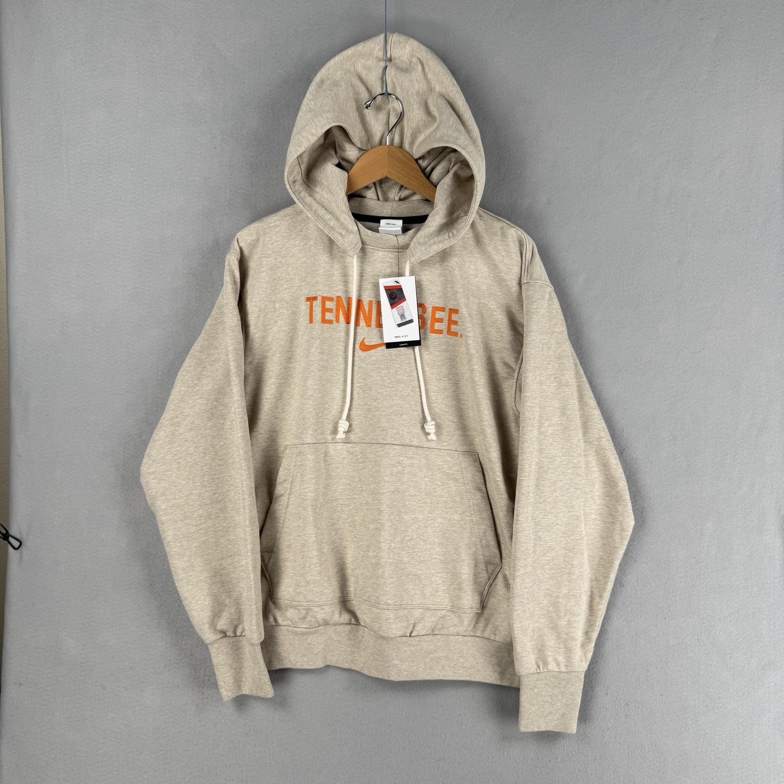 Nike Tennessee Volunteers Sweatshirt Mens Large Beige Football NCAA Dri-Fit
