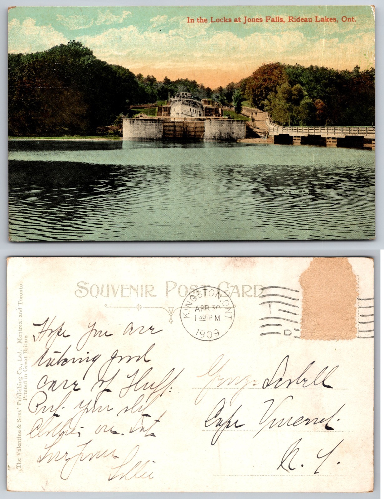 Jones Falls Locks Rideau Lakes Ontario Postcard