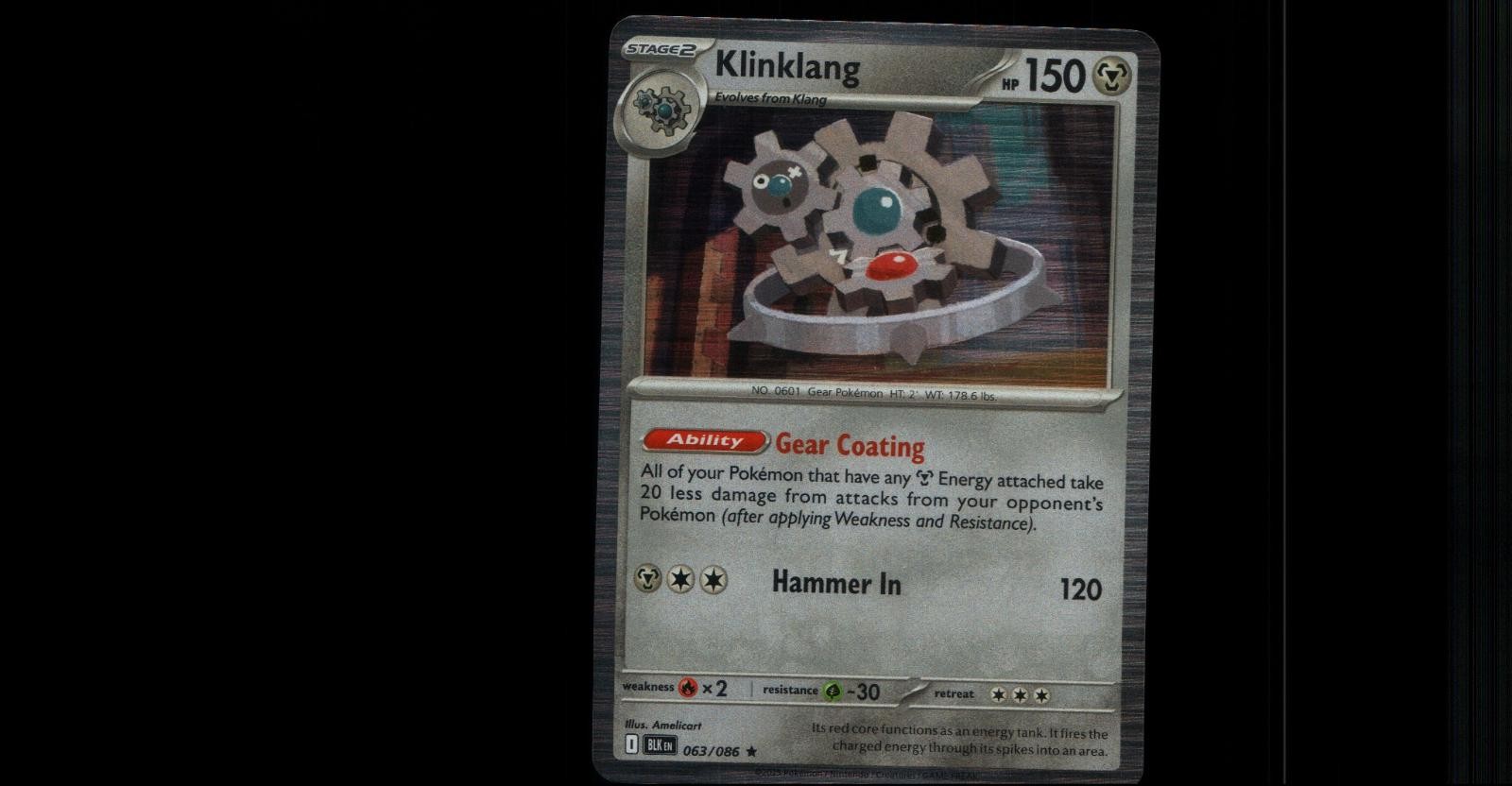 Klinklang 063/086 Holo Rare Black Bolt Pokemon Near Mint Klinklang 063/086 Holo Rare Black Bolt Pokemon Near Mint