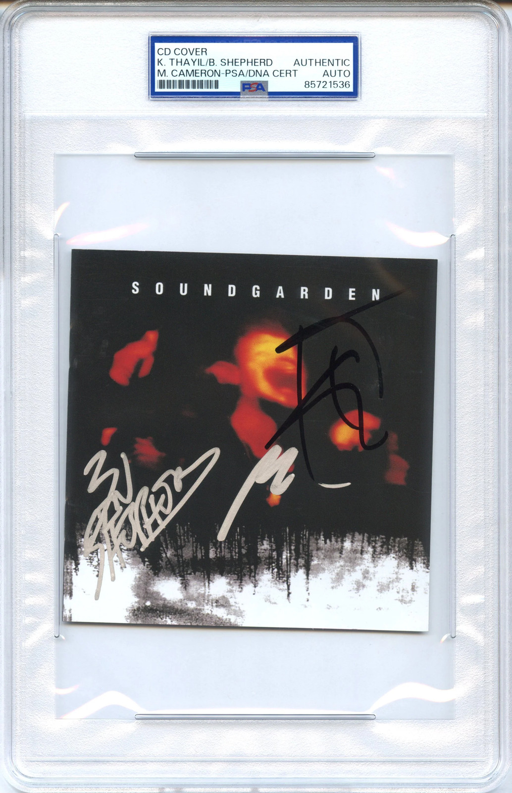 Soundgarden Signed Autographed CD Cover Soundgarden Signed Autographed CD Cover