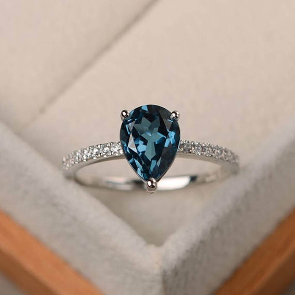 1.70 Ct Natural Topaz Diamond Engagement Ring 14K Solid White Gold Size 6 1.70 Ct Natural Topaz Diamond Engagement Ring 14K Solid White Gold Size 6