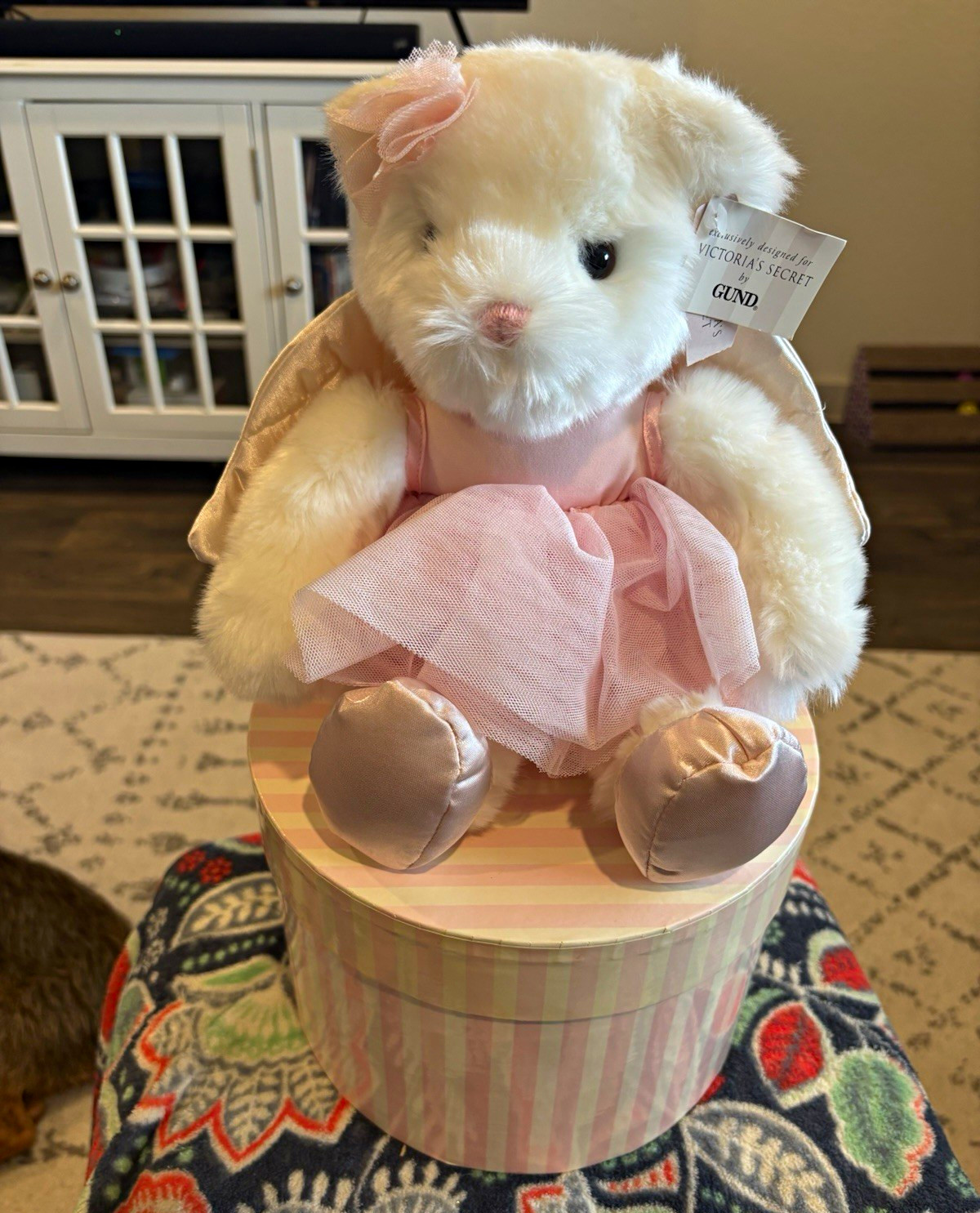 Vintage Victoria's Secret Gund Angel Bear Plush Pink Tutu Dress Wings In Box NIB Vintage Victoria's Secret Gund Angel Bear Plush Pink Tutu Dress Wings In Box NIB