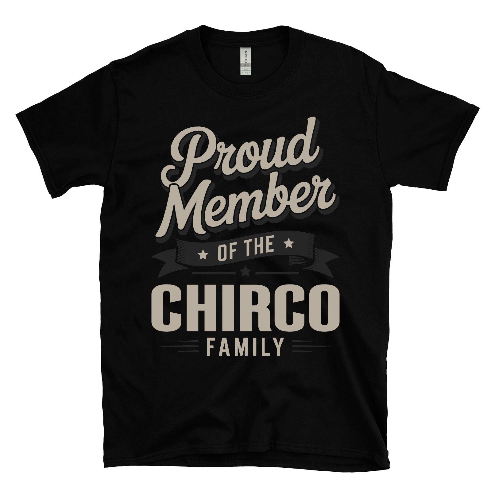 PROUD MEMBER OF THE CHIRCO FAMILY T-SHIRT surname last name heritage ancestry