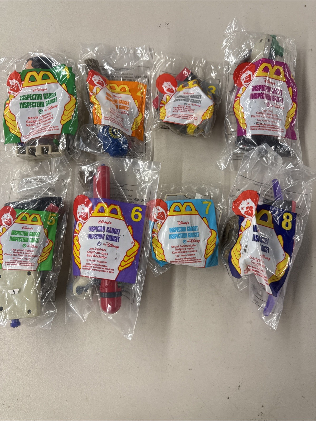 1999 Inspector Gadget McDonald’s Happy Meal Toys – Complete Set of 8 (Sealed) 1999 Inspector Gadget McDonald’s Happy Meal Toys – Complete Set of 8 (Sealed)