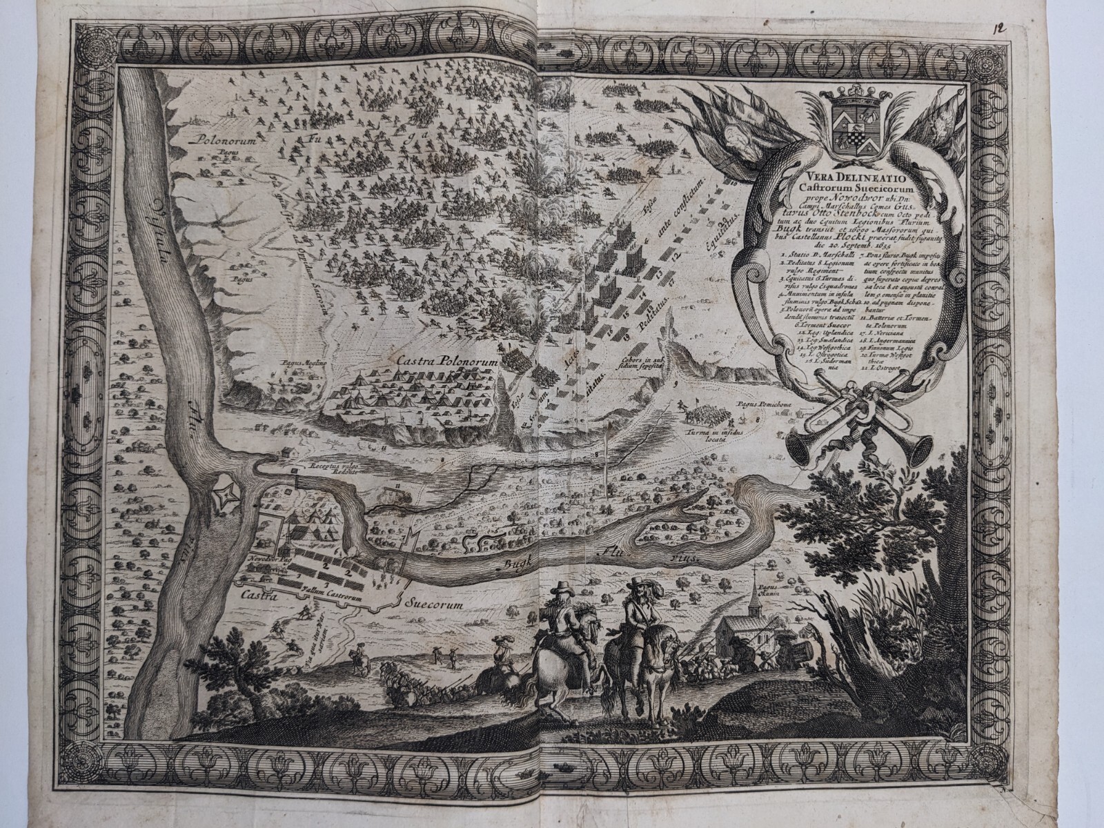 Engraving POLAND / POLAND: view of Nowy Dwór Mazowiecki. Circa 1697