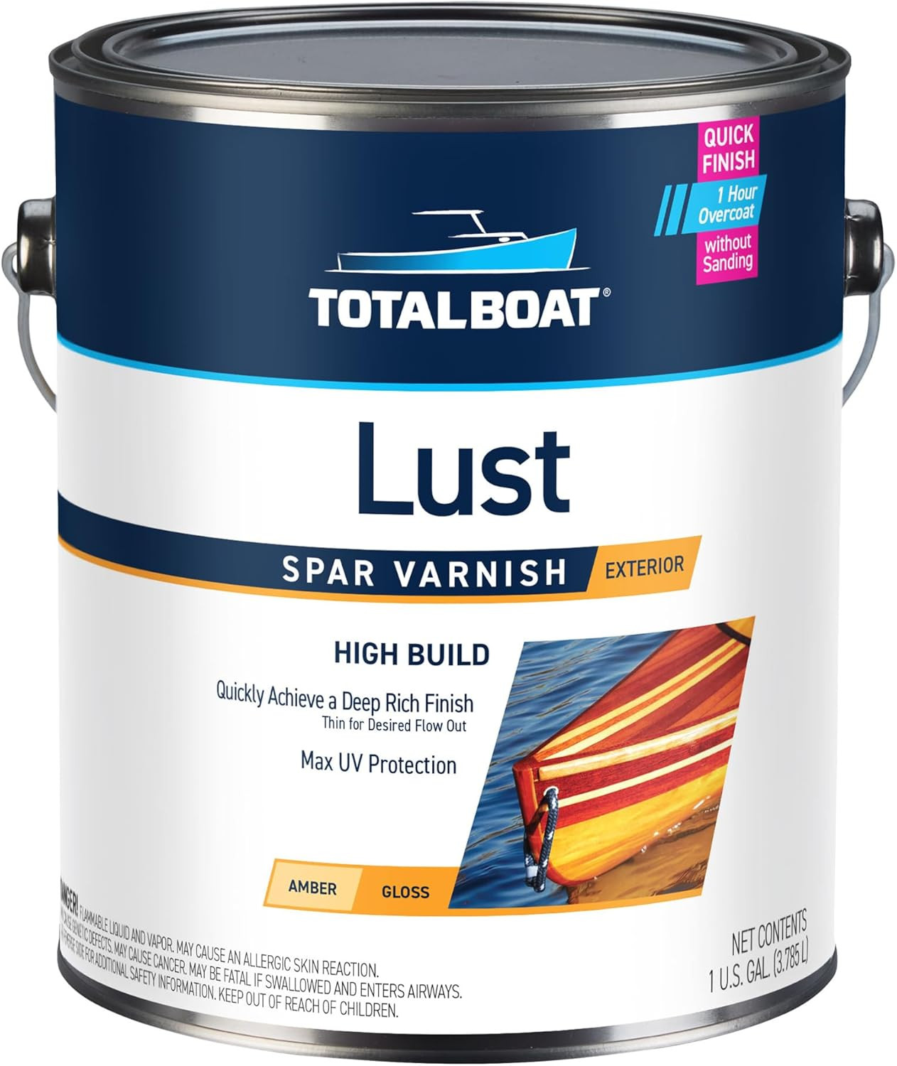 TotalBoat Lust Marine Varnish High Gloss Polyurethane Gallon Wood Finish TotalBoat Lust Marine Varnish High Gloss Polyurethane Gallon Wood Finish