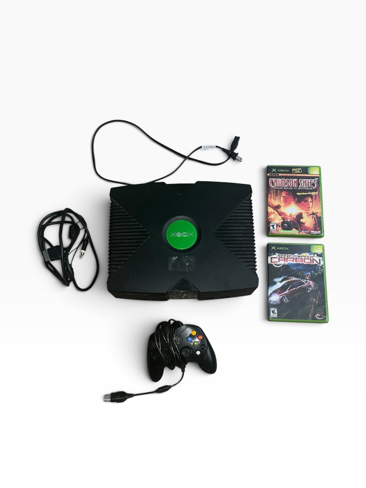 Original OG Microsoft Xbox Complete Console Bundle W OEM Controller And Games