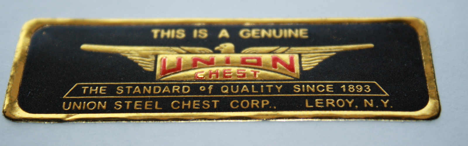 Antique Union Chest Label Machinist Chest/Toolbox Very Fine Reproduction Antique Union Chest Label Machinist Chest/Toolbox Very Fine Reproduction
