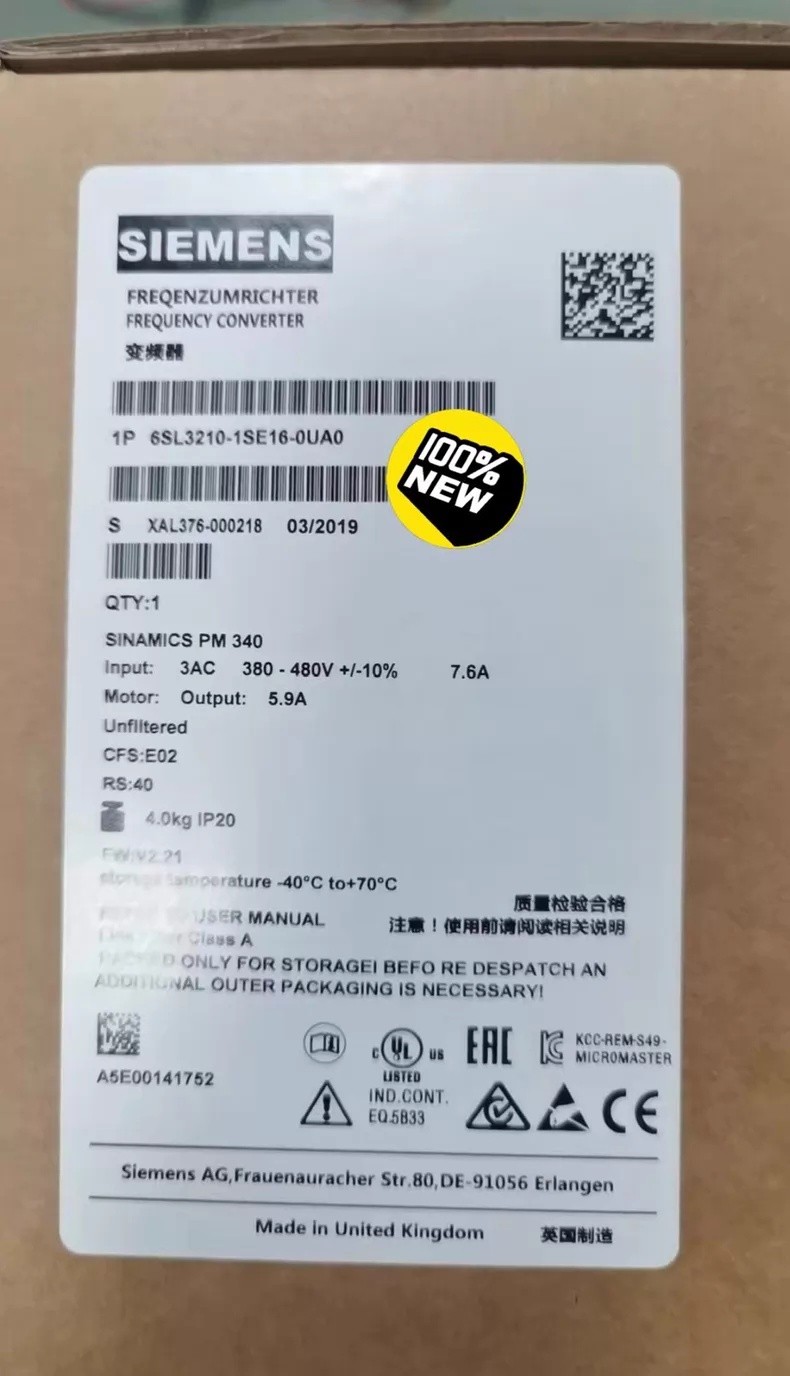 New Siemens 6SL3210-1SE16-0UA0 Module Industrial Automation Fast Shipping New Siemens 6SL3210-1SE16-0UA0 Module Industrial Automation Fast Shipping