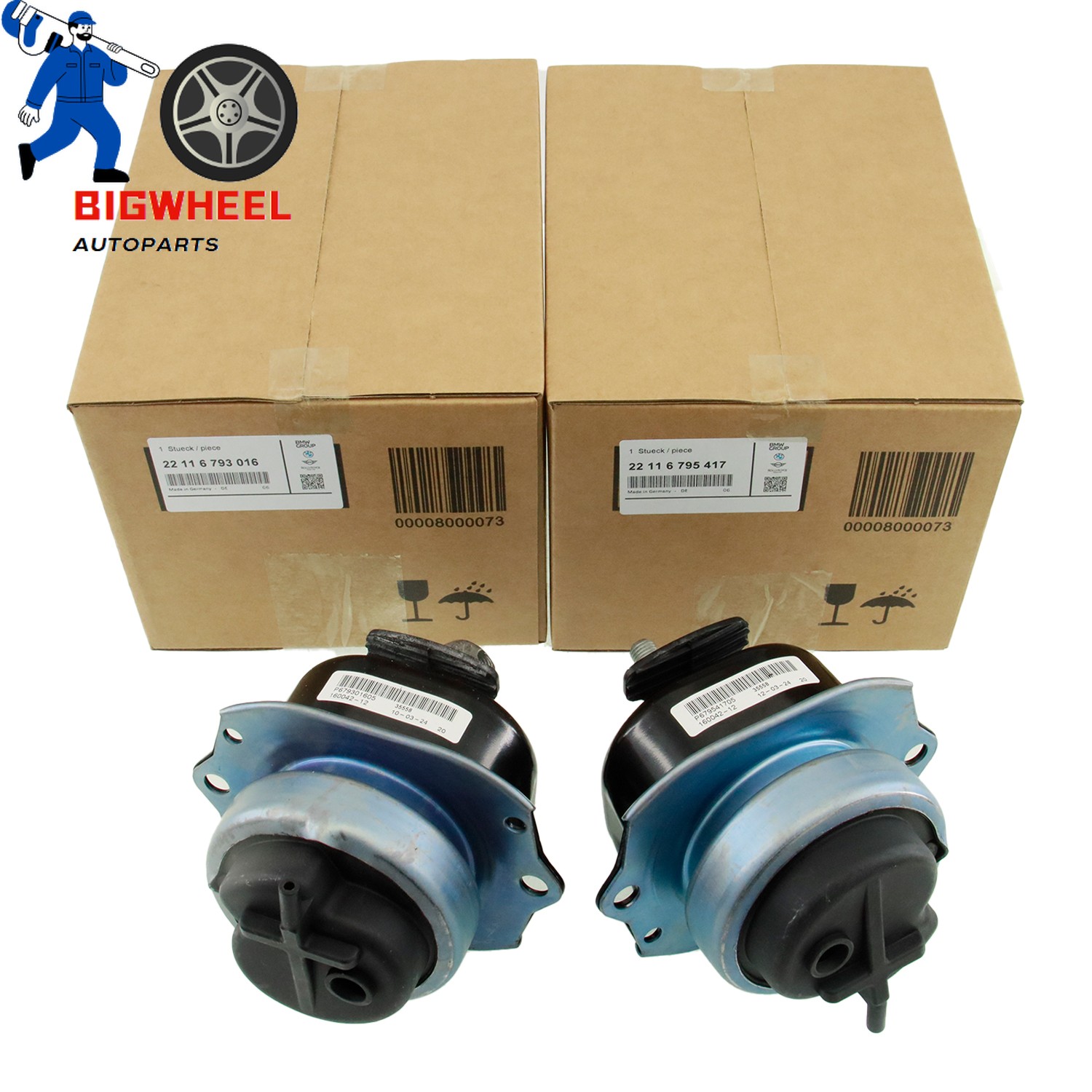 OEM LH & RH Engine Motor Mount for BMW X5 X6 E70 E71 22116795417 22116793016