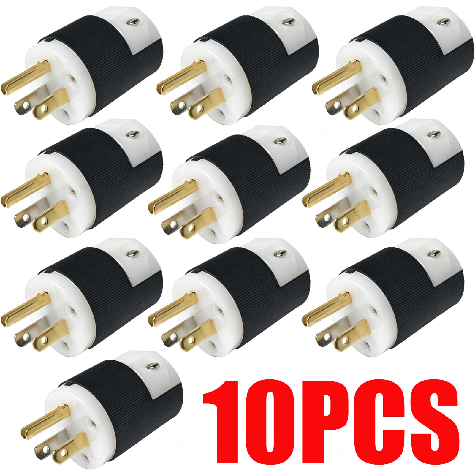 LOT Of HBL5266C For AC Male Edison NEMA 5-15P Plug 15A 125V Connector CL/BK