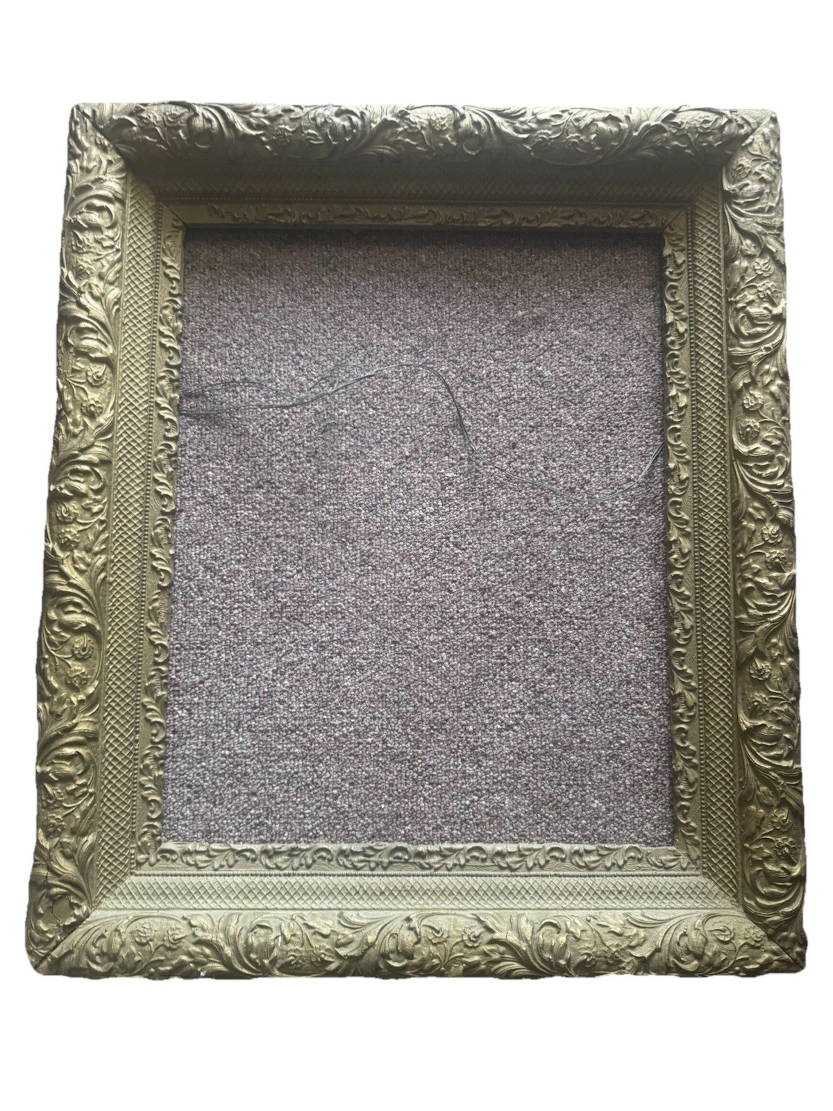 ATQ VTG Wood Fits 16”x20” Gold Gold Gesso Frame Ornate Painting Art Original