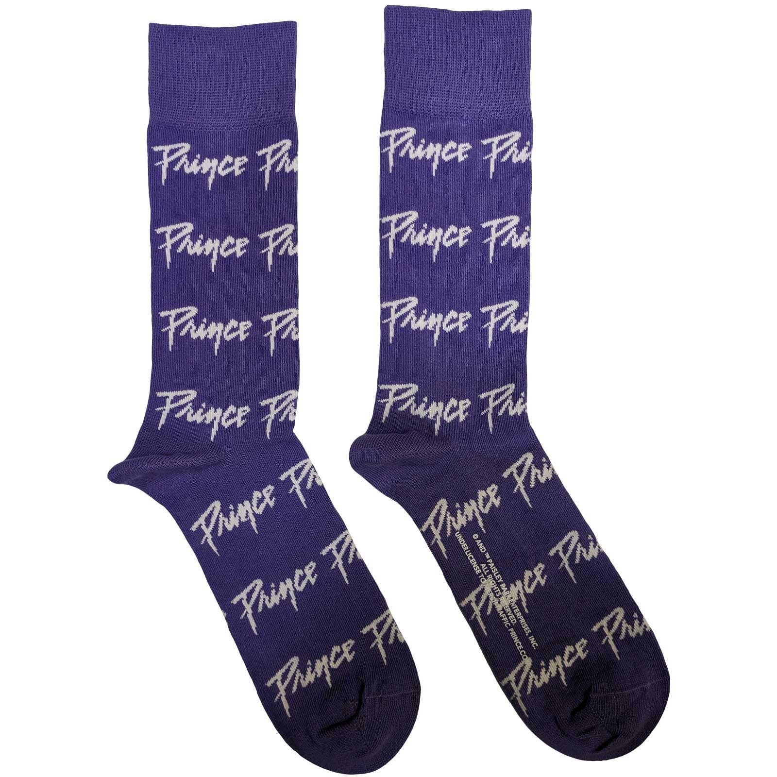 Prince Purple Rain Men\'s Crew Socks Fits Size 6-12 Official Merch Prince Purple Rain Men\'s Crew Socks Fits Size 6-12 Official Merch