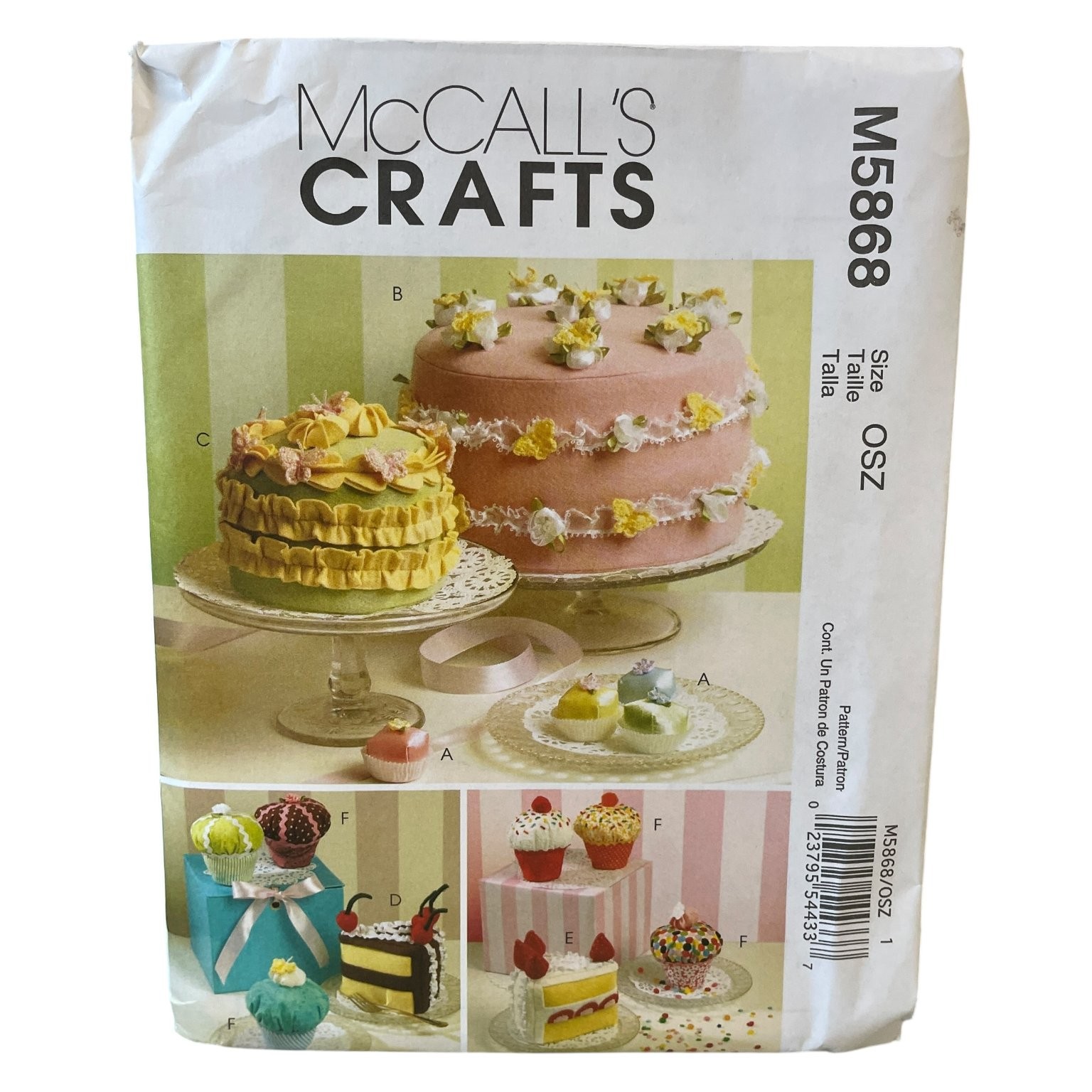McCALL\'S CRAFTS M5868 Sachets Pincushions Magnets OSZ Sewing Pattern UNCUT FF