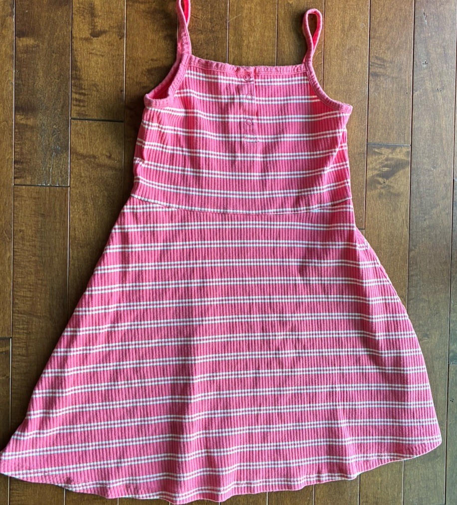 Hanna Andersson Cotton Ribbed Pink Stripe Dress Excellent 150 Size 12 Girls Hanna Andersson Cotton Ribbed Pink Stripe Dress Excellent 150 Size 12 Girls