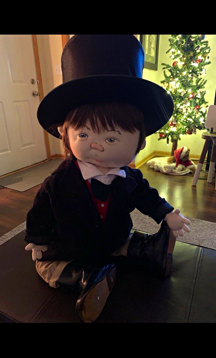 Artist Jan Shackelford Soft Sculpture boy doll Artist Jan Shackelford Soft Sculpture boy doll