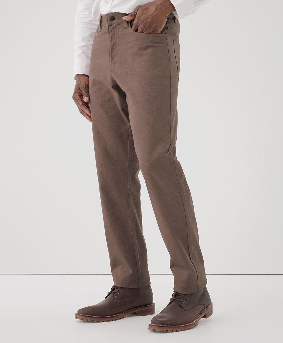 Pact Men\'s Stretch Twill 5-Pocket Pant Medium Deep Taupe 32\