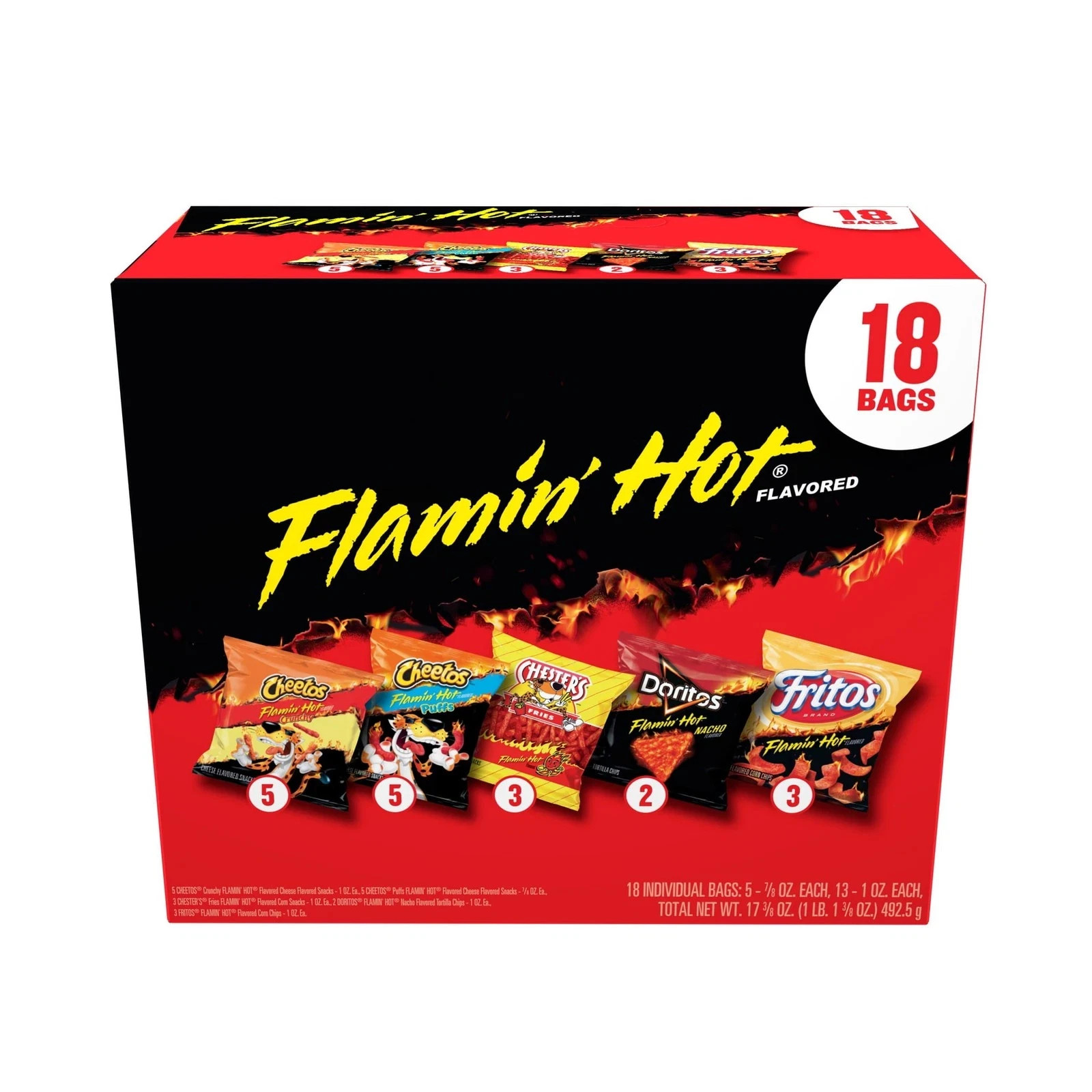 New Frito-Lay Flamin\' Hot Mix Variety Pack Snack Chips, 18 Count Multipack New.. New Frito-Lay Flamin\' Hot Mix Variety Pack Snack Chips, 18 Count Multipack New..