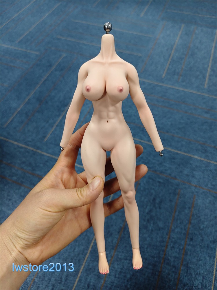 YM507 1/6 Female Body Makeup Pale Skin Large Breast Muscle Girl 12