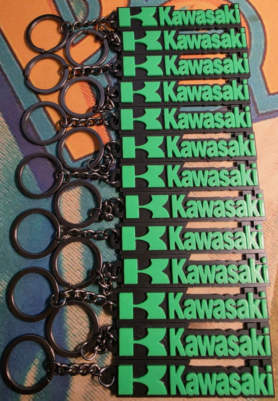 3D PRINT KAWASAKI MOTORSPORTS LOGO KEYCHAIN NOSTALGIA RETRO MOTORCYCLE DIRTBIKE 3D PRINT KAWASAKI MOTORSPORTS LOGO KEYCHAIN NOSTALGIA RETRO MOTORCYCLE DIRTBIKE