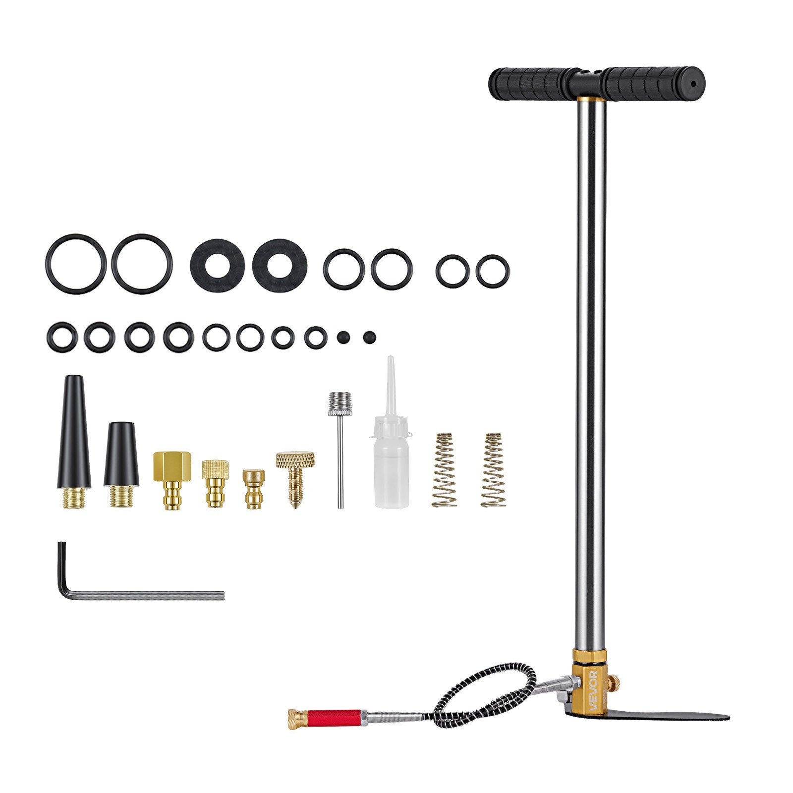 VEVOR PCP Hand Pump 3 Stage High Pressure Air Rifle Pump 24.82 MPa 3600 PSI