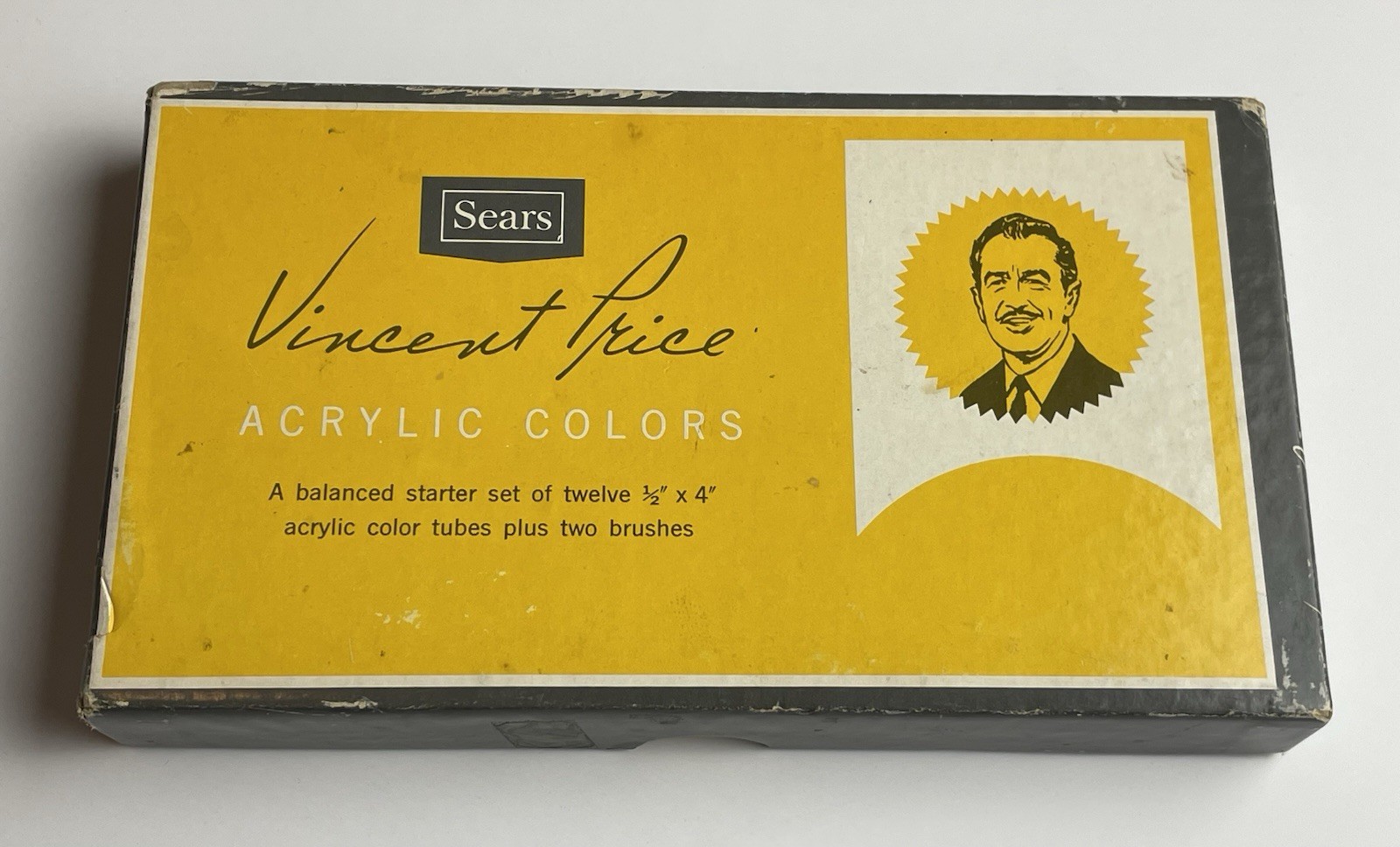 1960’s Vincent Price Sears Acrylic Paints Set Vintage Horror Movie Star 1960’s Vincent Price Sears Acrylic Paints Set Vintage Horror Movie Star