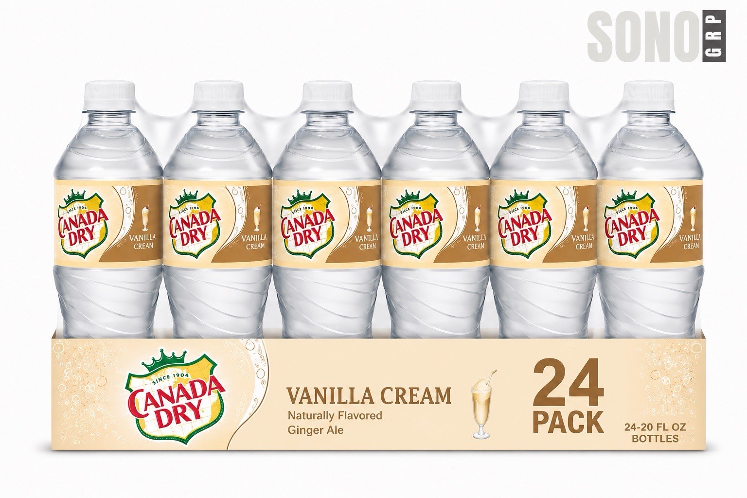 Canada Dry Vanilla Cream Soda , 20 Fl Oz (Pack of 24) Canada Dry Vanilla Cream Soda , 20 Fl Oz (Pack of 24)
