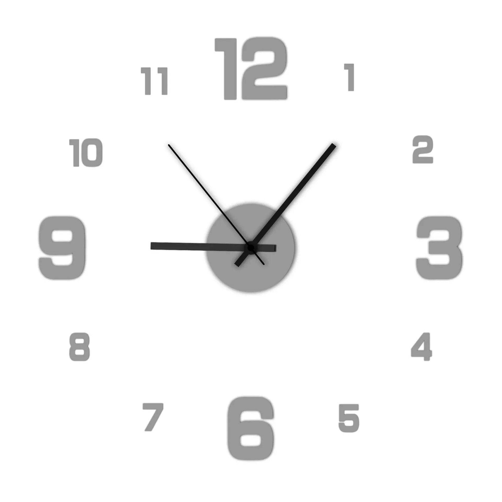Creative Frameless DIY Wall Clock Wall Decal Home Silent Clock Living Room Offic