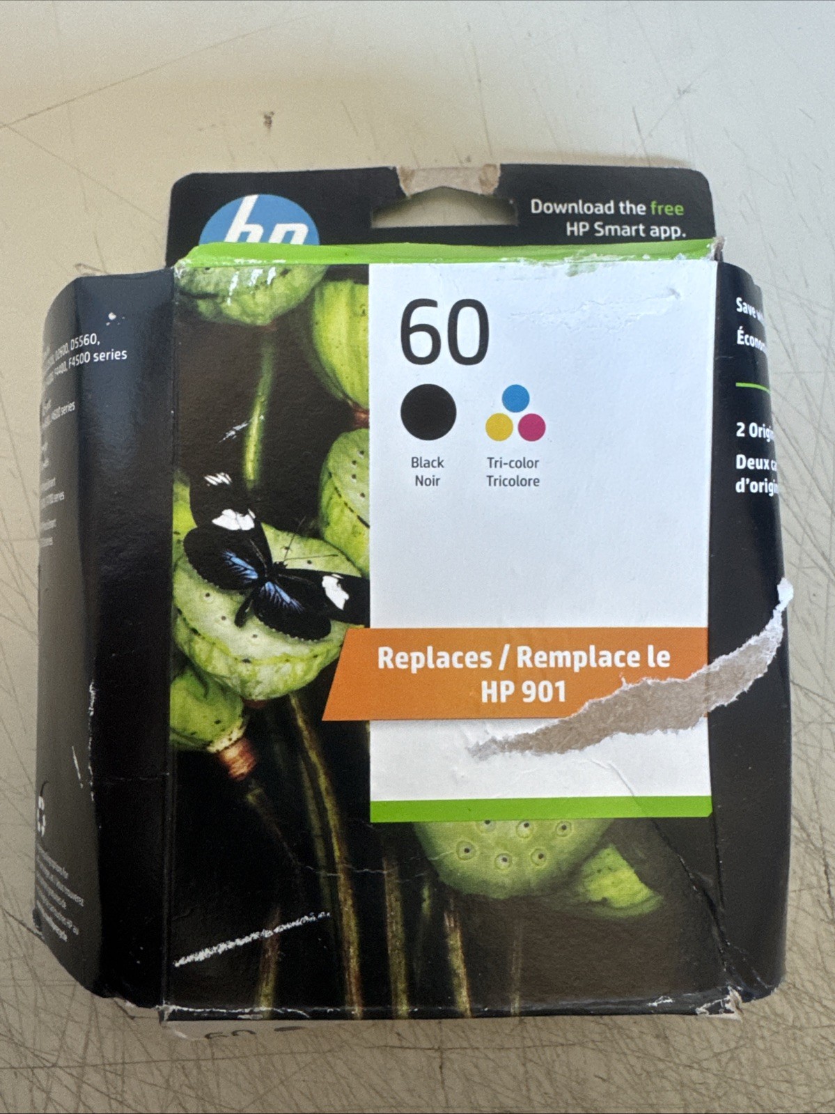 PICK EXP - HP 60 Black & Magenta Cyan Yellow Tri-Color Ink Cartridges - N9H63FN