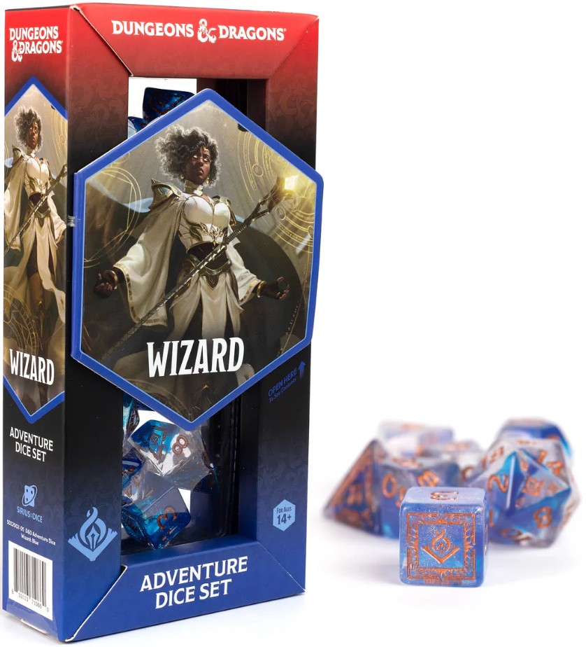 SDZ2002-05B Sirius Dice Dungeons & Dragons Adventure Dice Wizard: Blue SDZ2002-05B Sirius Dice Dungeons & Dragons Adventure Dice Wizard: Blue