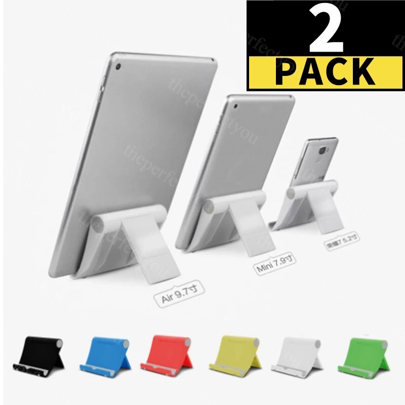 2-Pack For Universal Foldable Cell Phone Tablet Desk Stand Holder Mount Cradle 2-Pack For Universal Foldable Cell Phone Tablet Desk Stand Holder Mount Cradle