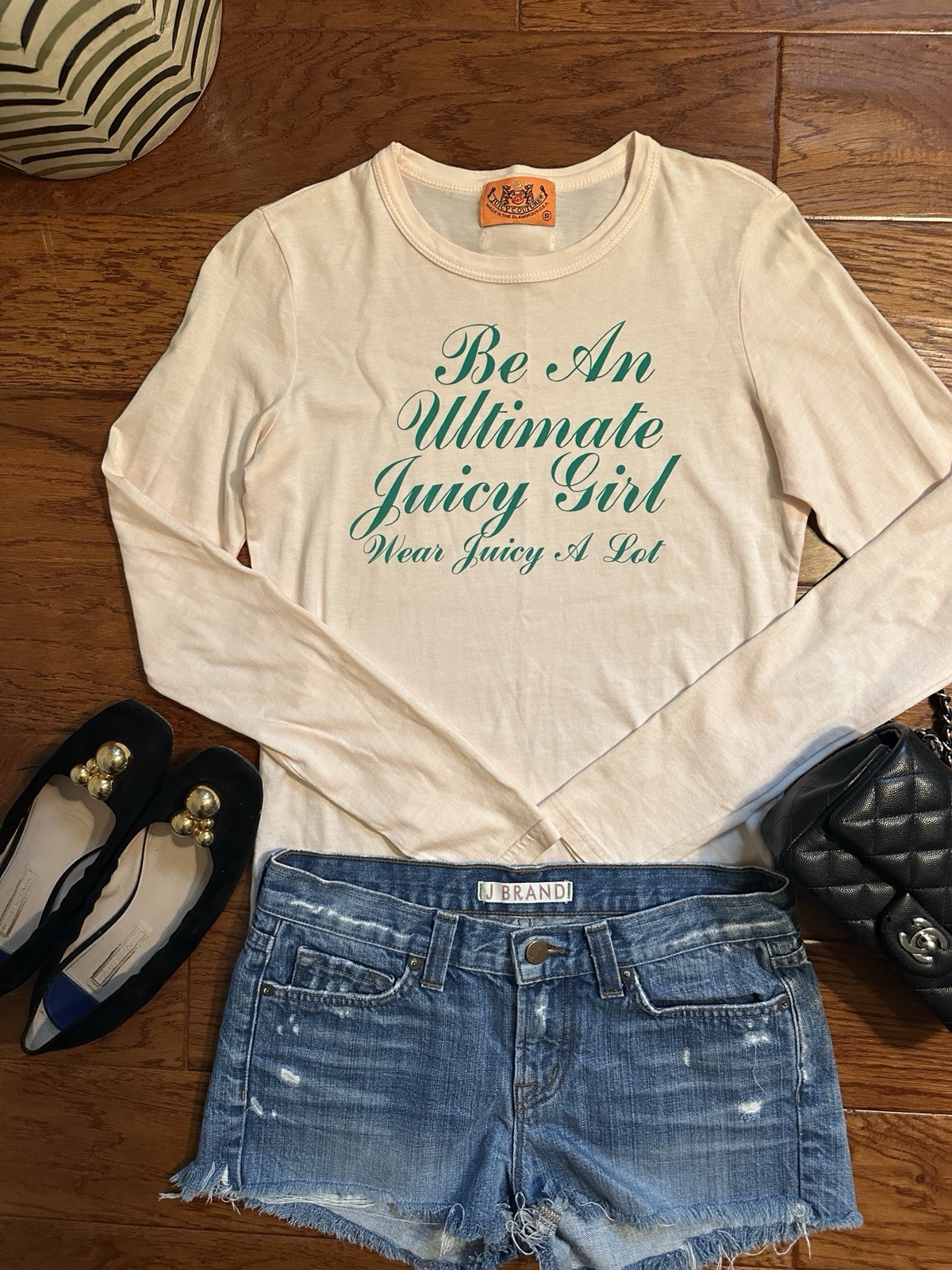 Vintage 00s Juicy Couture Orange Tag Tee USA RARE HTF Ultimate Girl Small NWOT