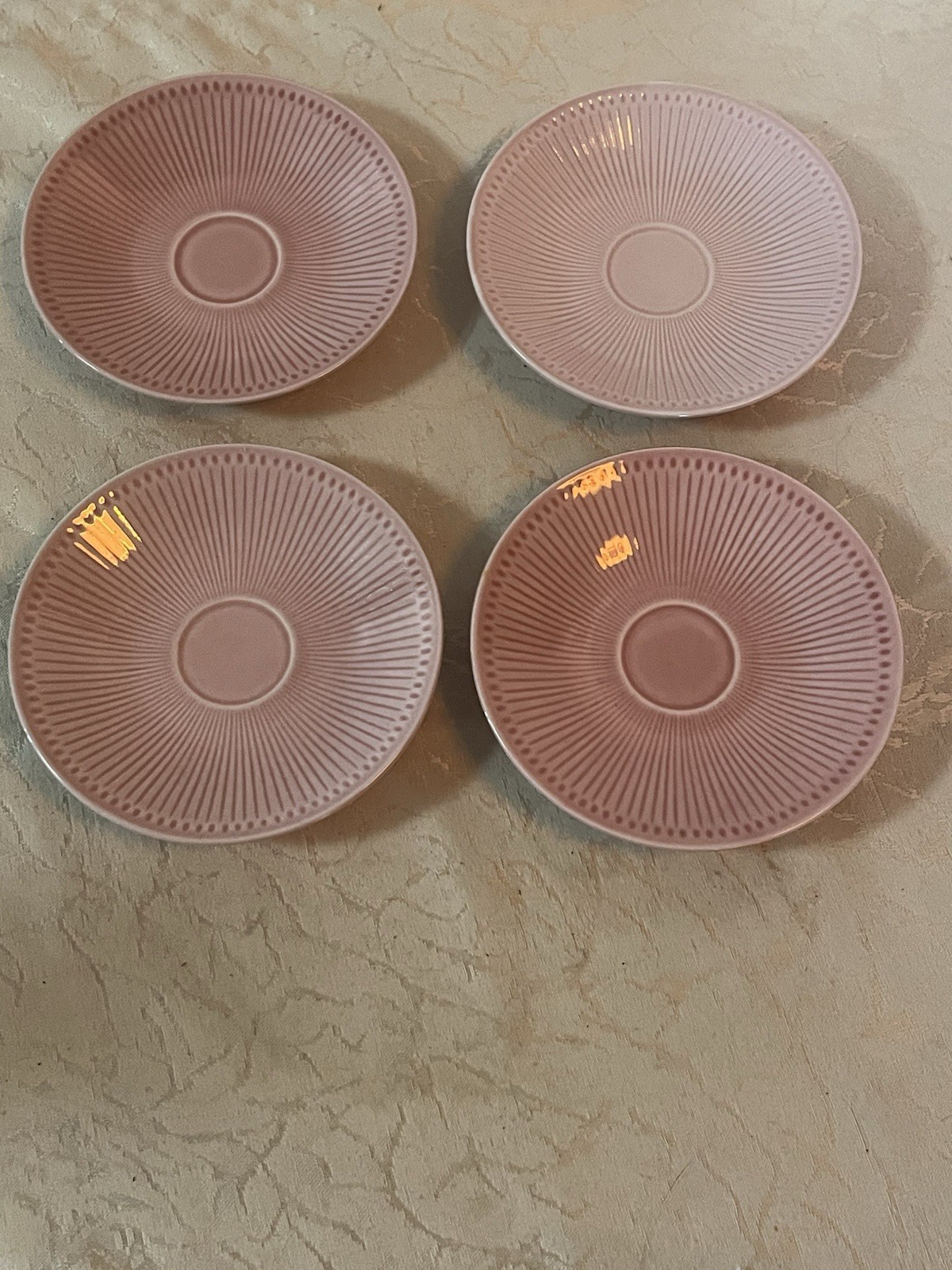 Vintage Hertha Bengtson Rörstrand Pink Rosemary Ceramic Saucer
