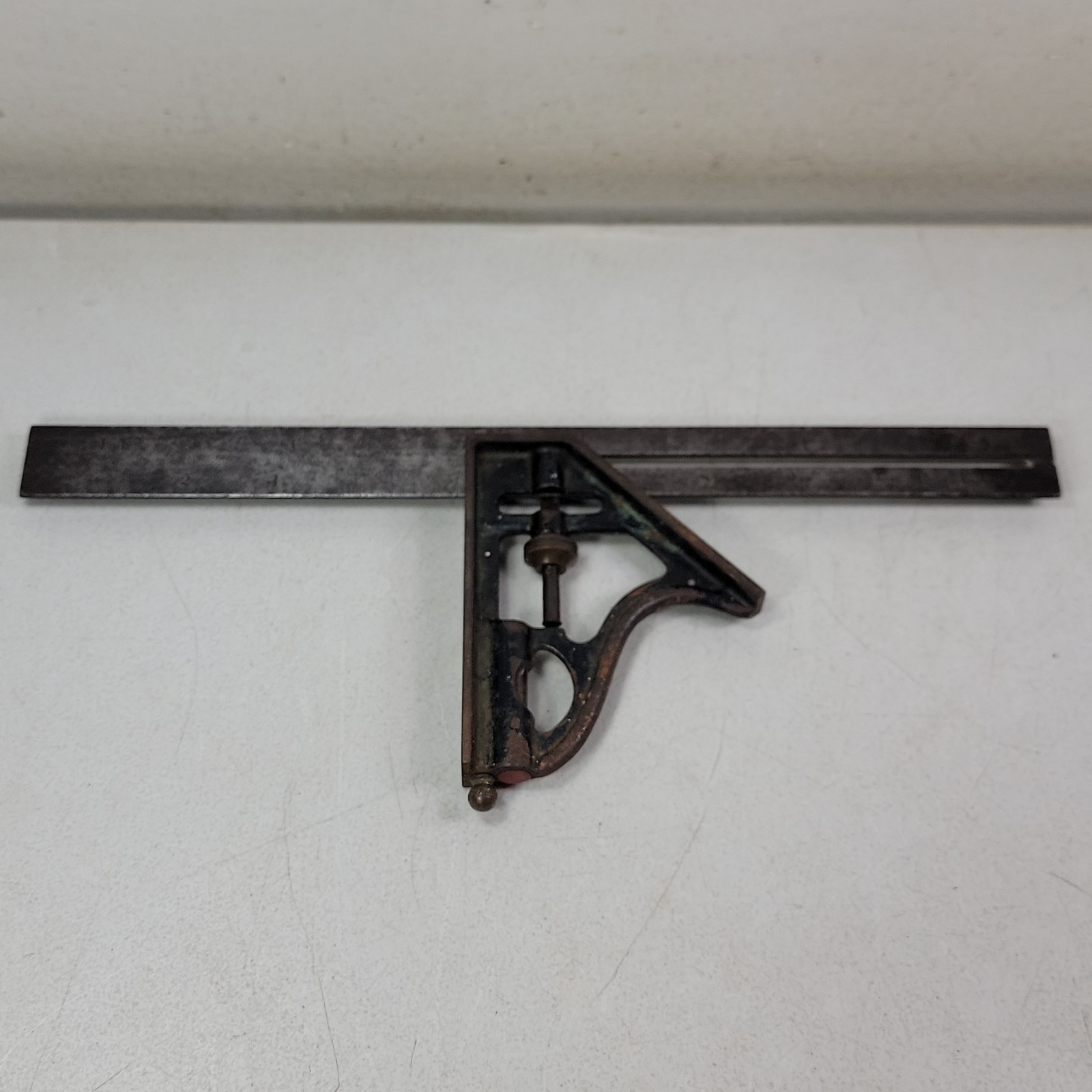 Vtg Stanley No 21 Combination Square Rule Ruler 12\ Vtg Stanley No 21 Combination Square Rule Ruler 12\