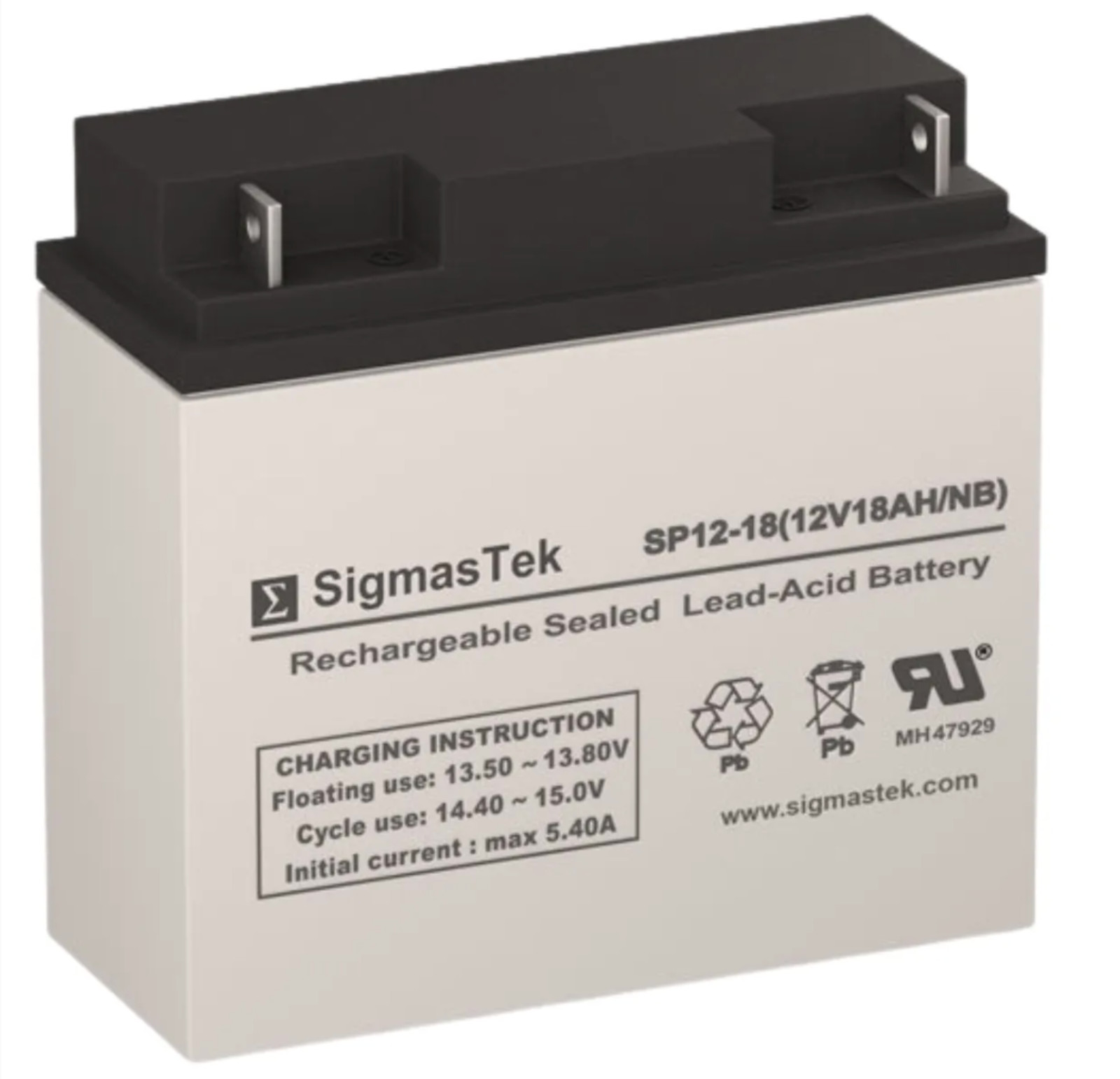 SigmasTek 12V 18AH NB Battery Replacement for Raion Power RG12180FP Rechargeable