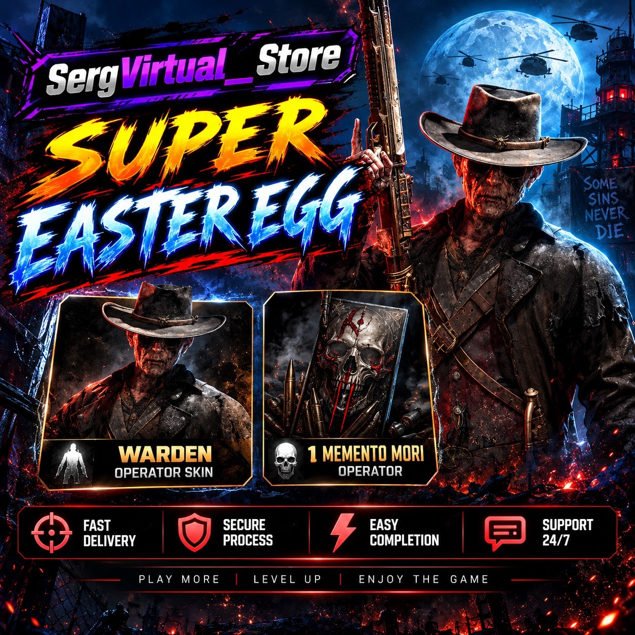 Warden Operator Skin + 1 Memento Mori Operator SUPER EASTER EGG BO7 Zombies FAST Warden Operator Skin + 1 Memento Mori Operator SUPER EASTER EGG BO7 Zombies FAST
