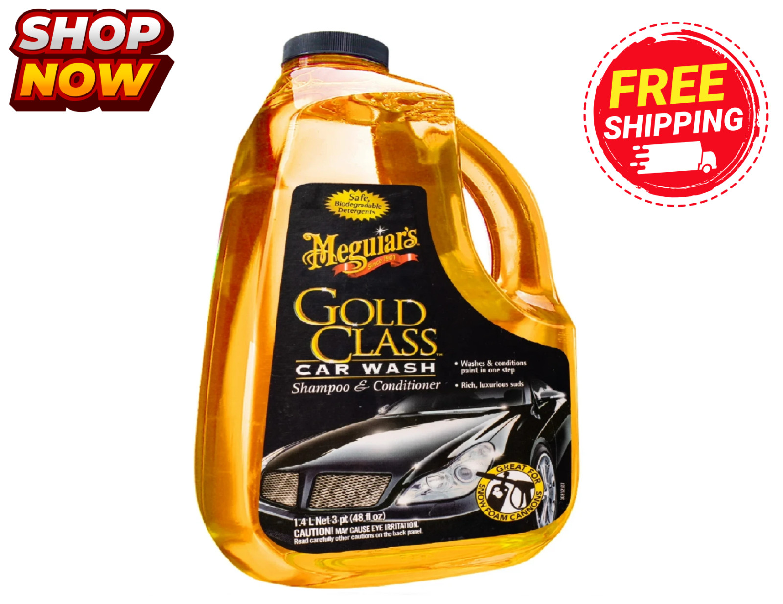Meguiar\'s G7148 Gold Class Car Wash Shampoo and Conditioner - 48 oz. (1 PACK) Meguiar\'s G7148 Gold Class Car Wash Shampoo and Conditioner - 48 oz. (1 PACK)