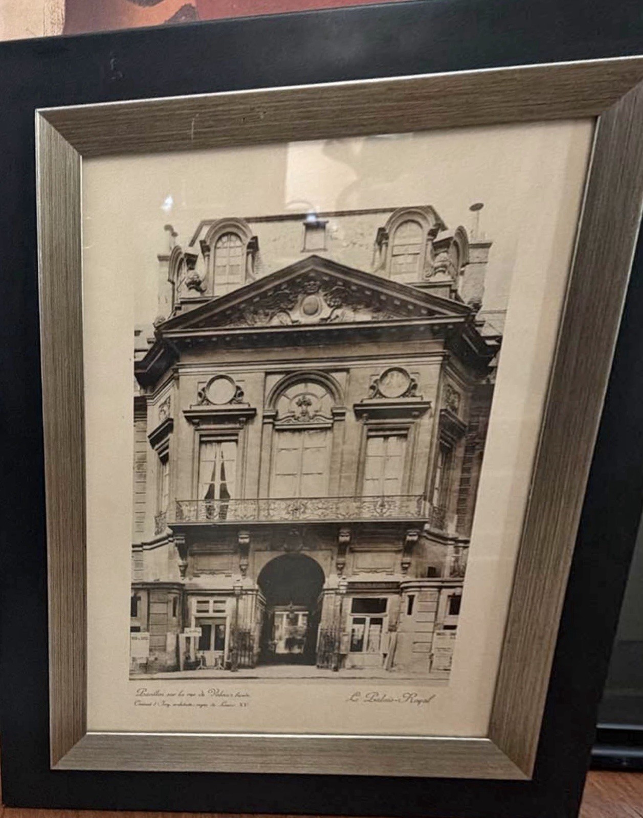 Vintage French Architectural Print Framed Wall Art Facade Palais-Royal Vintage French Architectural Print Framed Wall Art Facade Palais-Royal