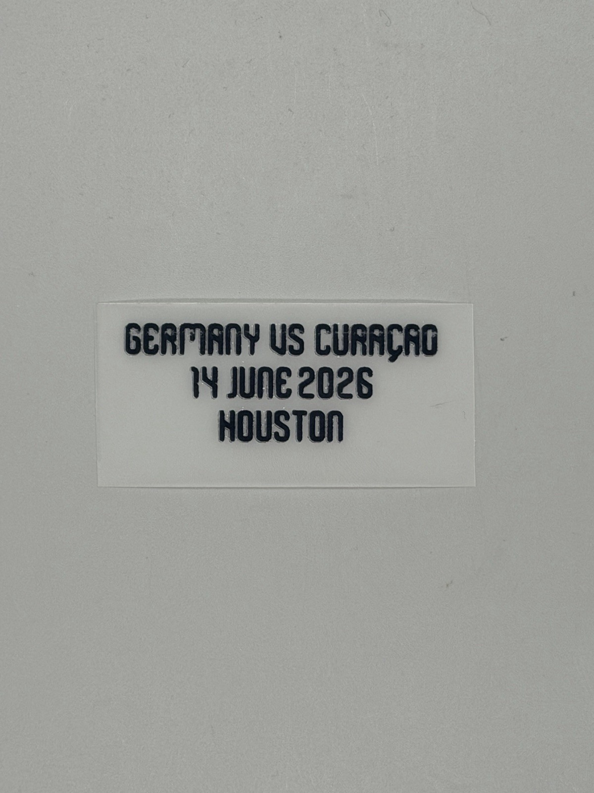 2026 World Cup Germany Match Day Detail Vs Curacao Home Jersey Iron On Patch 2026 World Cup Germany Match Day Detail Vs Curacao Home Jersey Iron On Patch