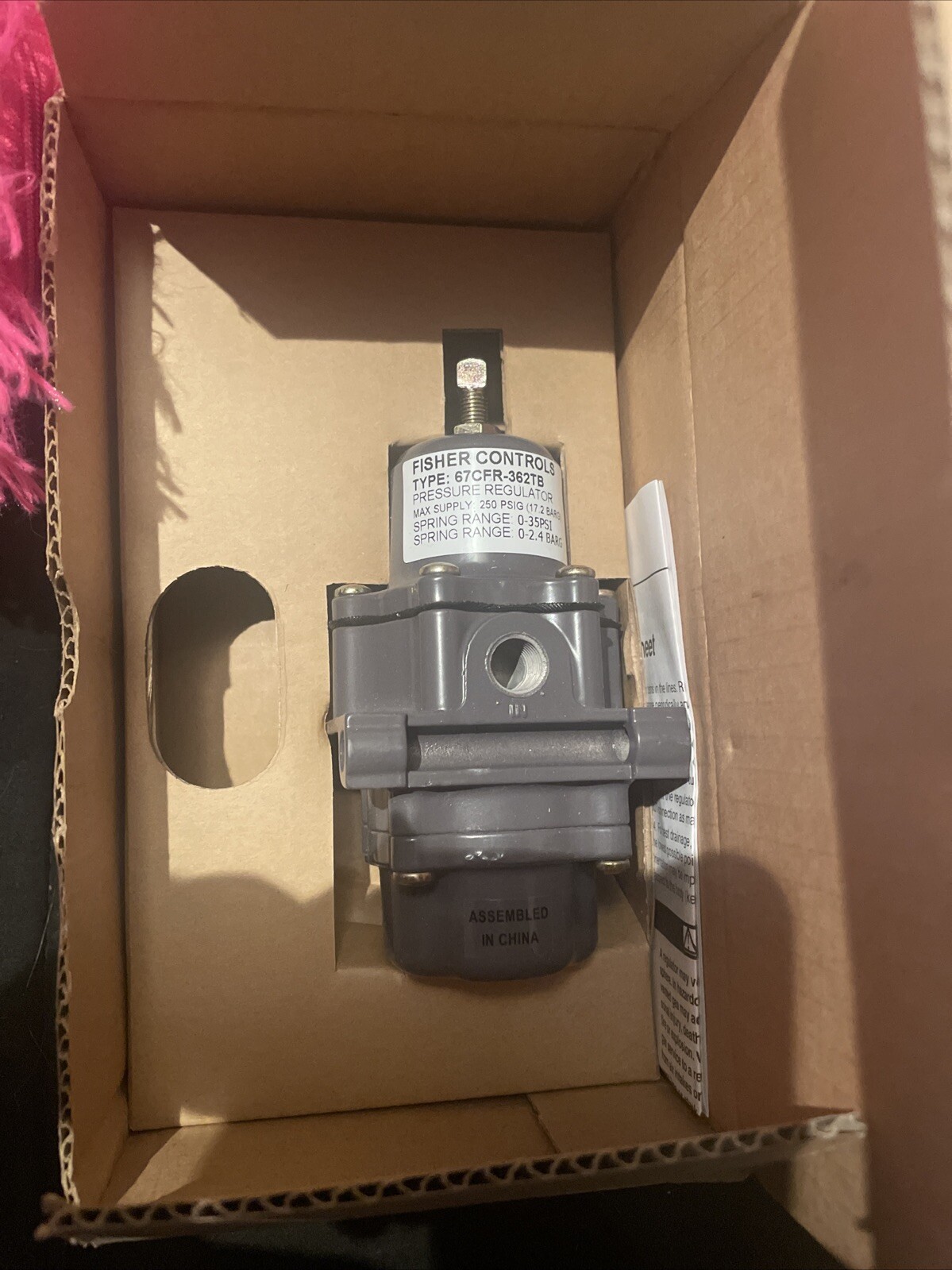 Fisher Controls Regulator 67CFR- 362TB 0-35PSI Fisher Controls Regulator 67CFR- 362TB 0-35PSI