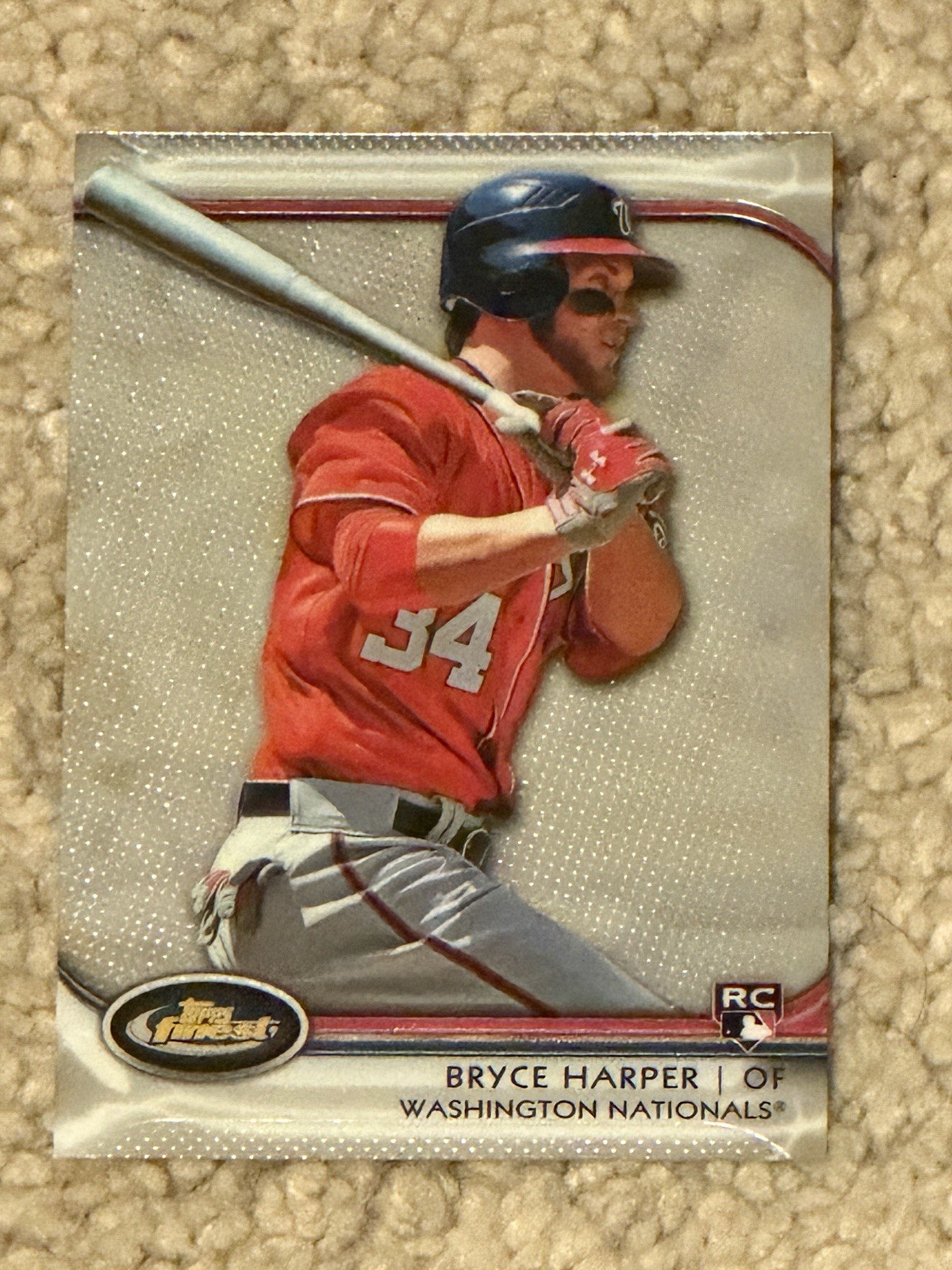 Nice Shape Bryce Harper 2012 Topps FInest Rookie Card RC #73 Nats Phillies MVP