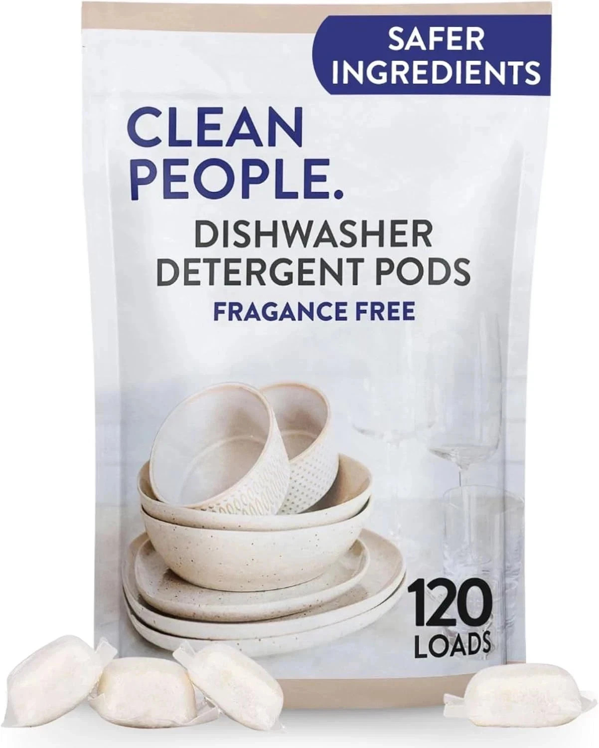 Clean People Dishwasher Pods - Cuts Grease & Rinses Sparkling 120 Count Clean People Dishwasher Pods - Cuts Grease & Rinses Sparkling 120 Count