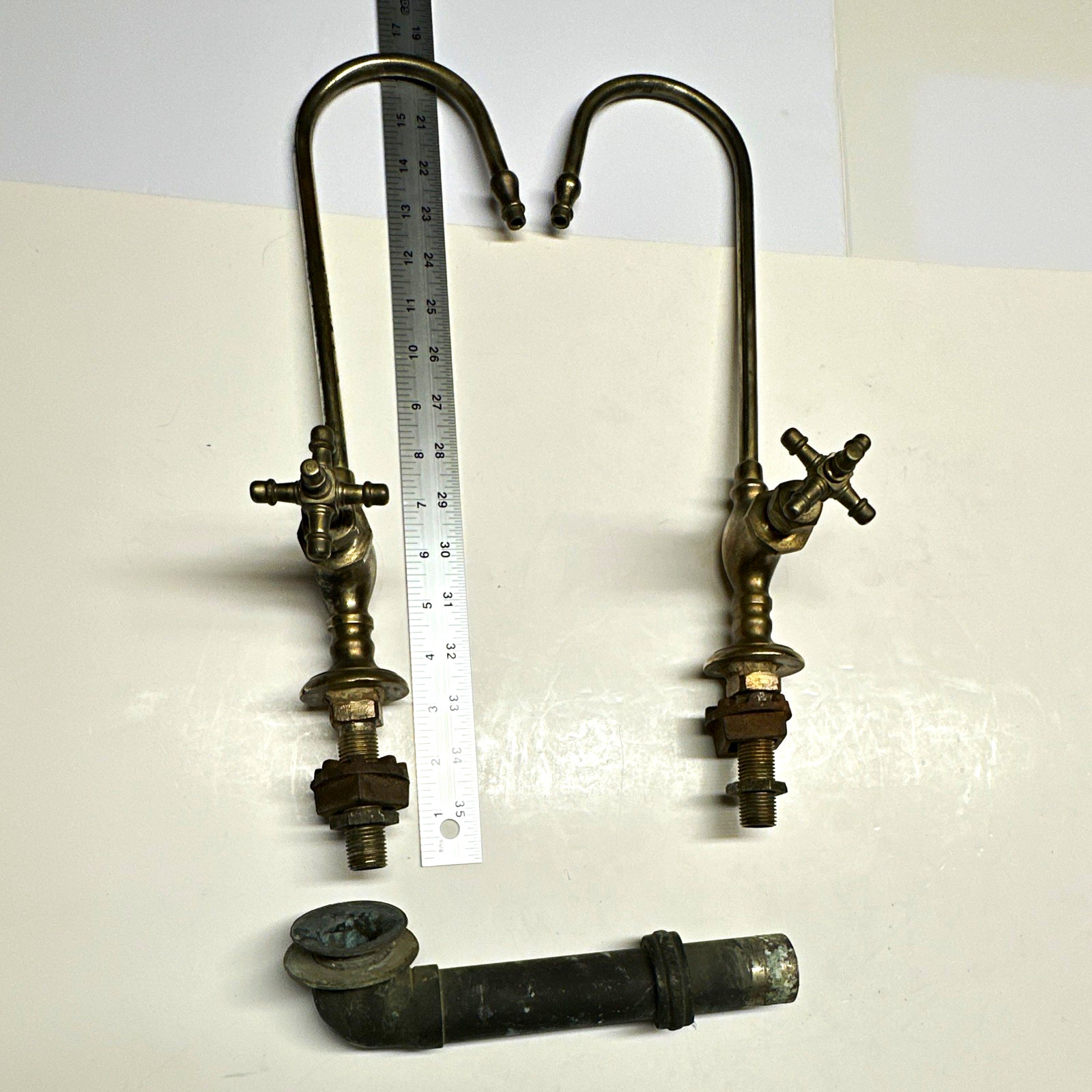 Antique faucet goose neck vintage faucet brass? Copper? Very Rare Antique faucet goose neck vintage faucet brass? Copper? Very Rare