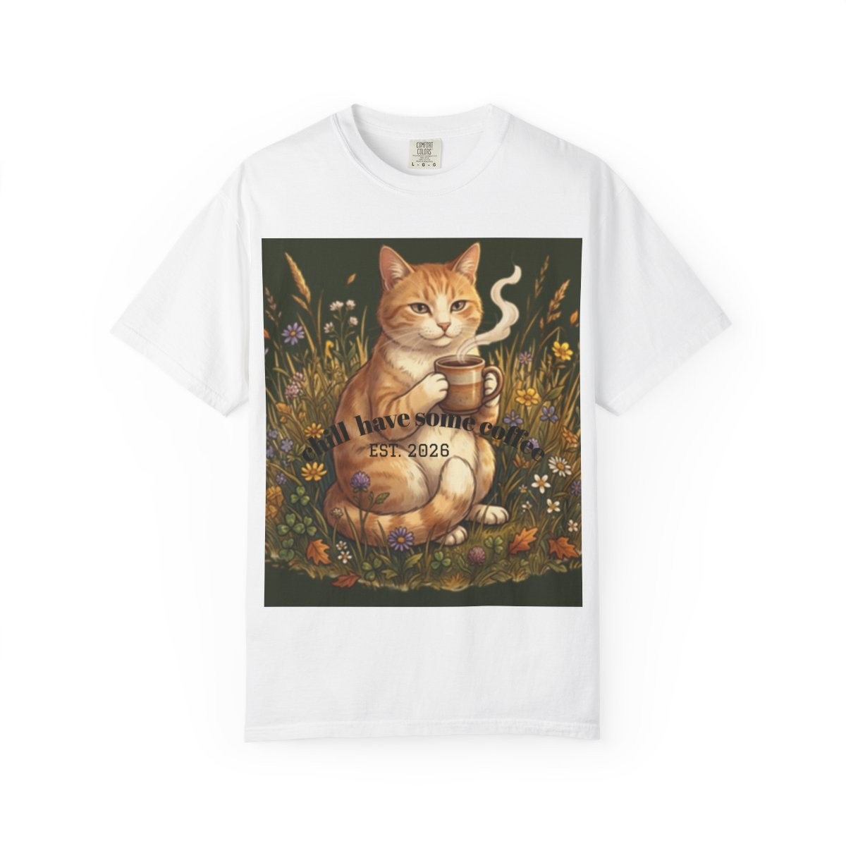 Cat Coffee Chilling Tshirt