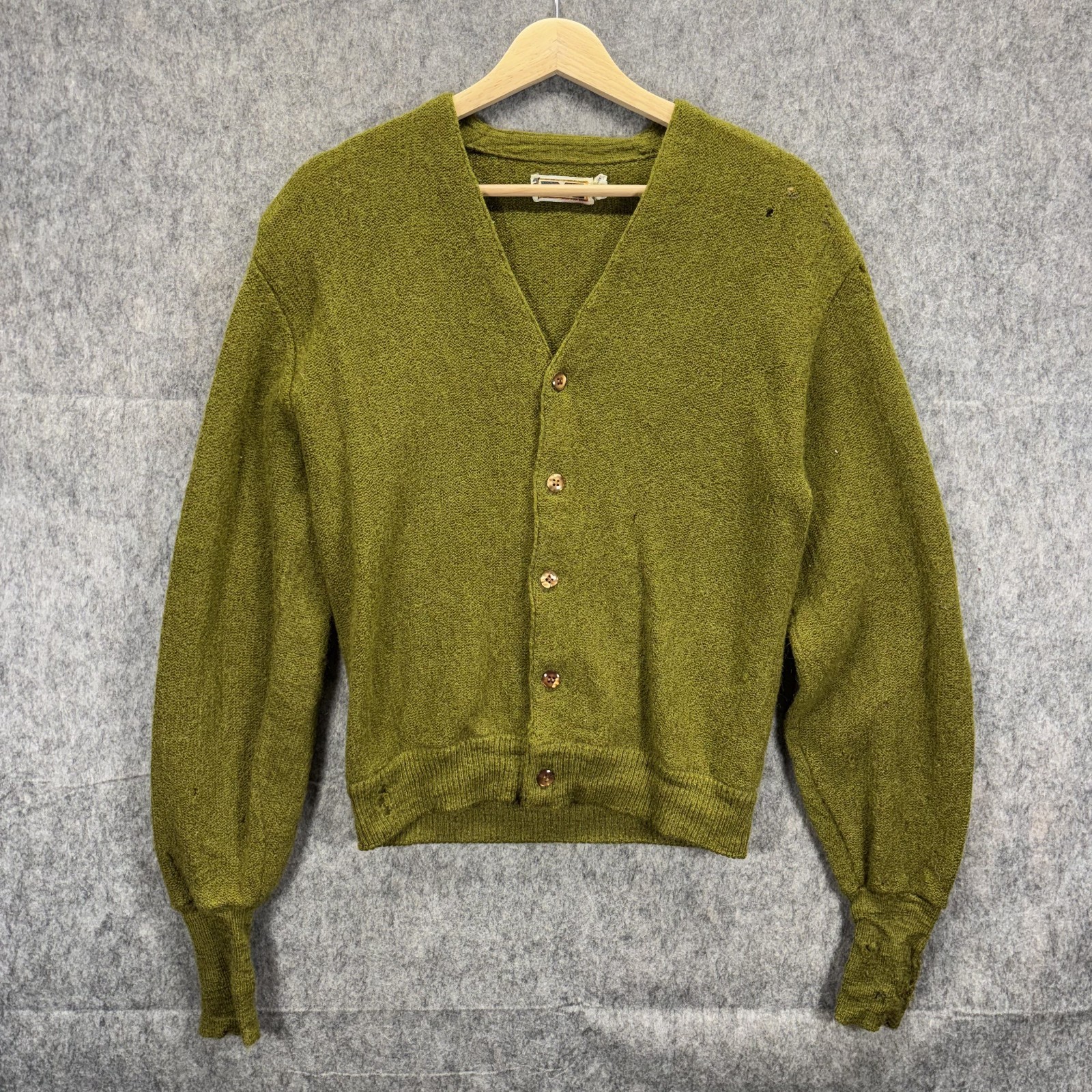 True Vintage 1960s Mohair Wool Cardigan Sweater Green Medium USA Kurt Cobain True Vintage 1960s Mohair Wool Cardigan Sweater Green Medium USA Kurt Cobain